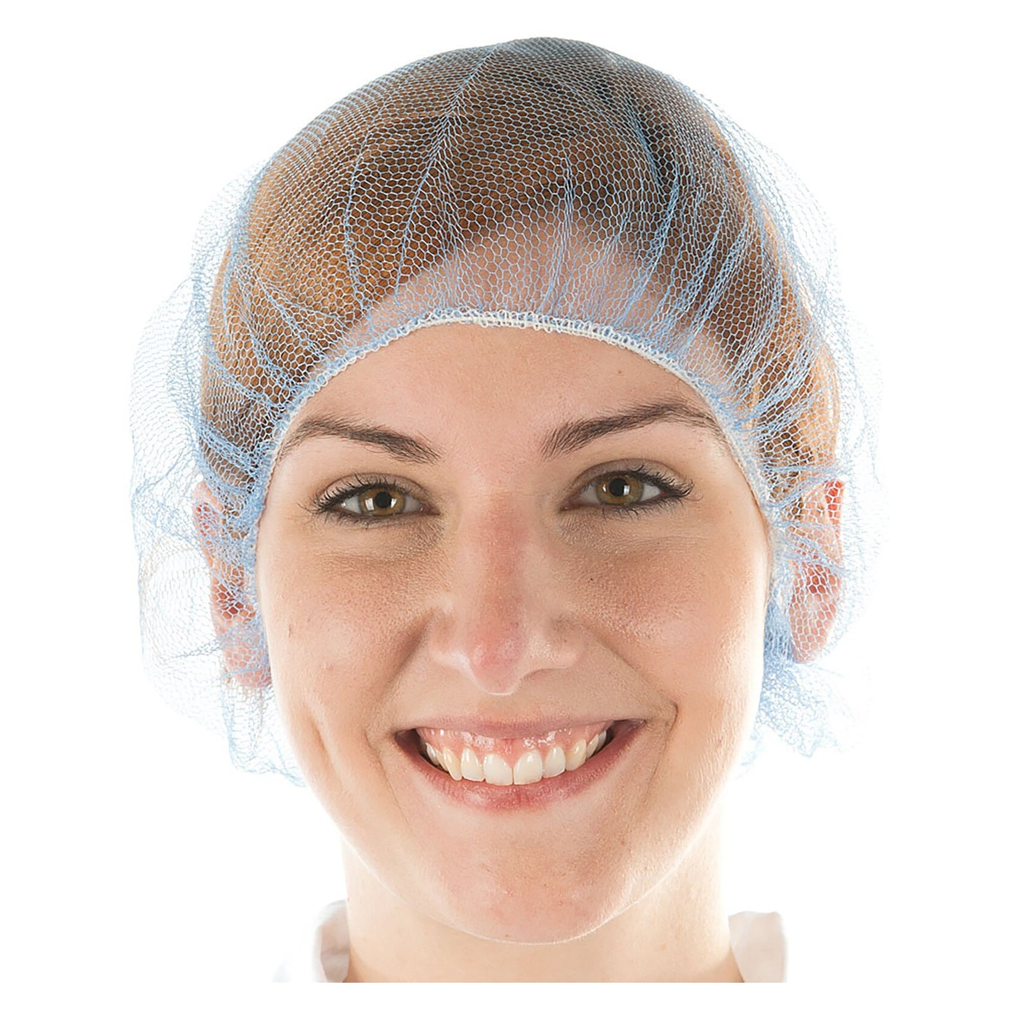 Baretthaube Honeycomb aus Nylon-Wabennetz, waschbar, latexfreies Gummiband, blau, 60 cm - Franz Mensch 124716
