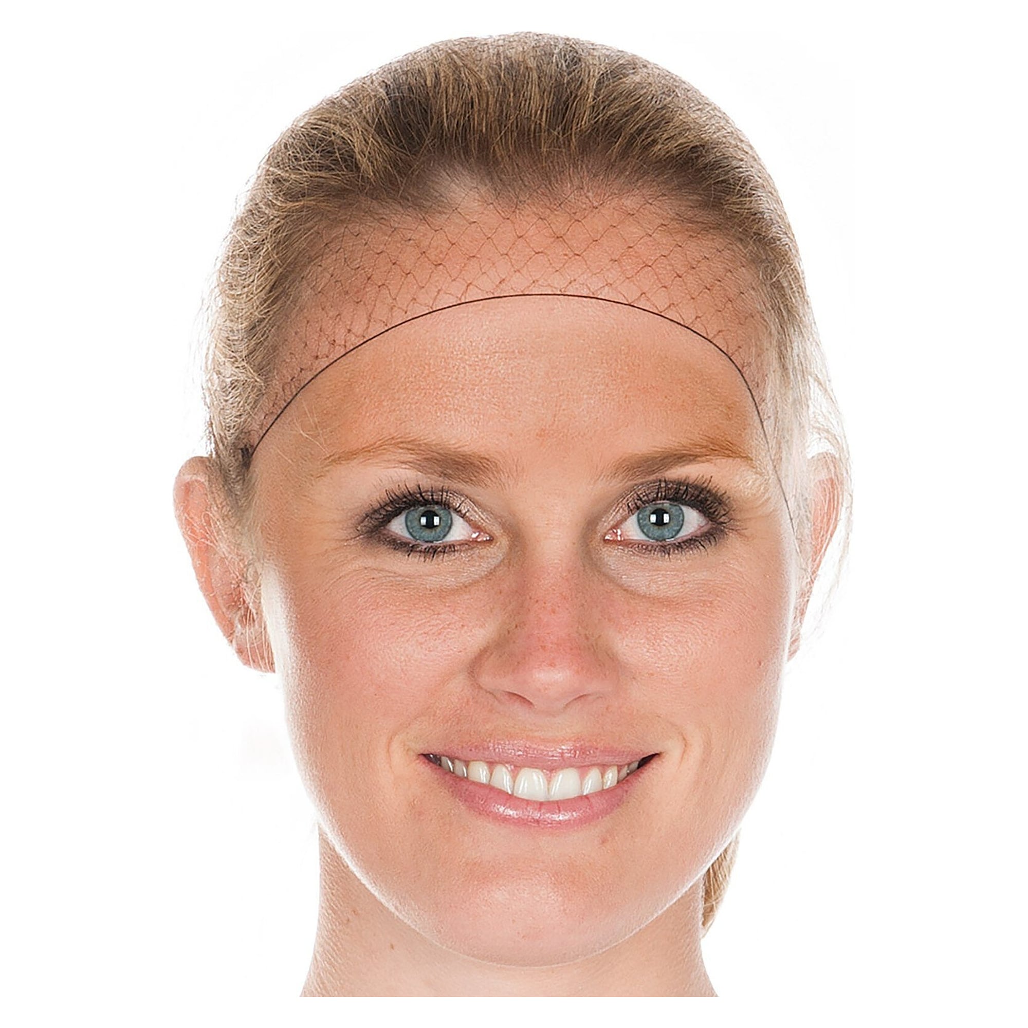 Hairnet in extra-light nylon, almost invisible, latex-free elastic, light brown, pack of 144 - Franz Mensch 12481
