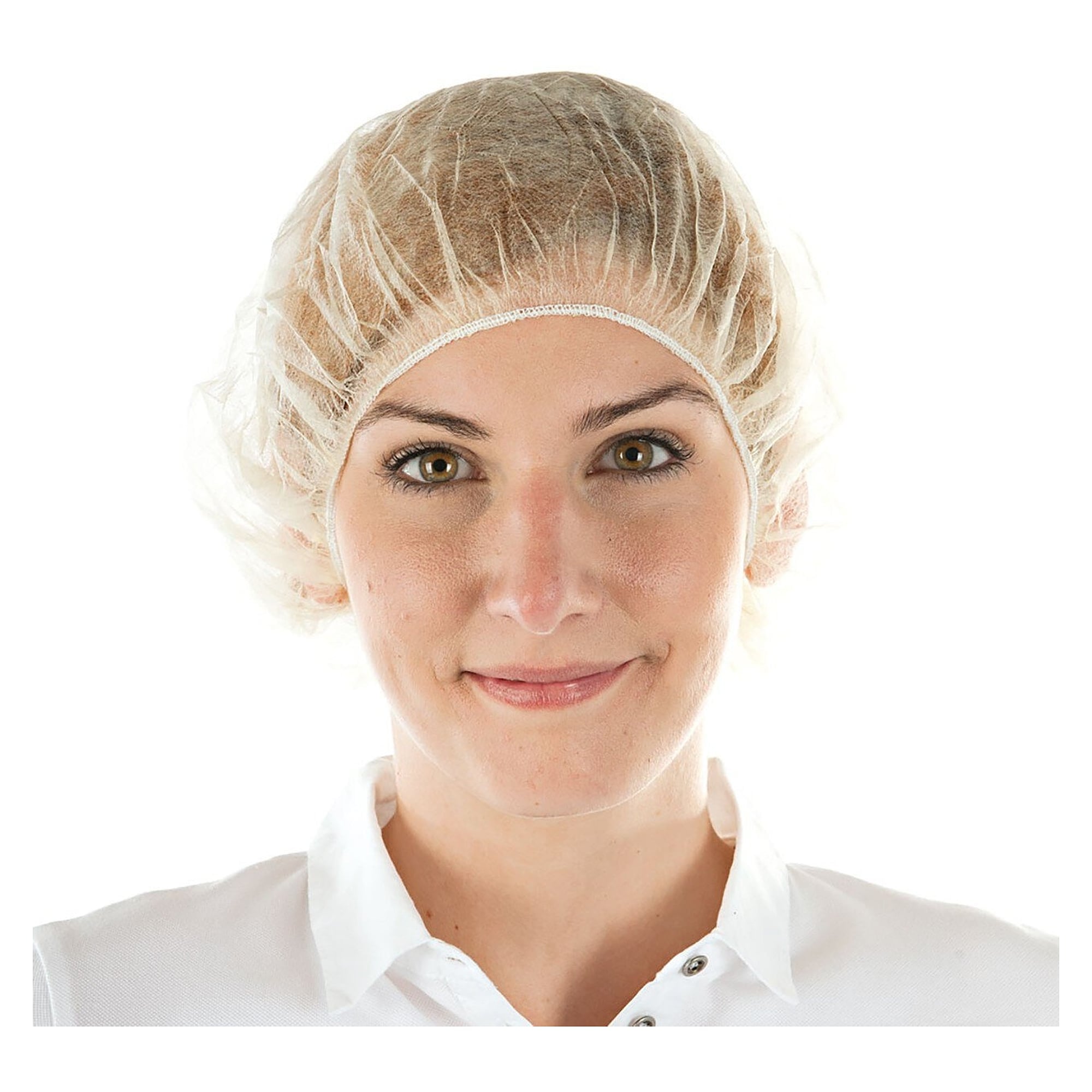Charlotte béret Hygonorm Light non-tissé PP, jaune, 60 cm, élastique sans latex, lot de 100 - Franz Mensch 12681