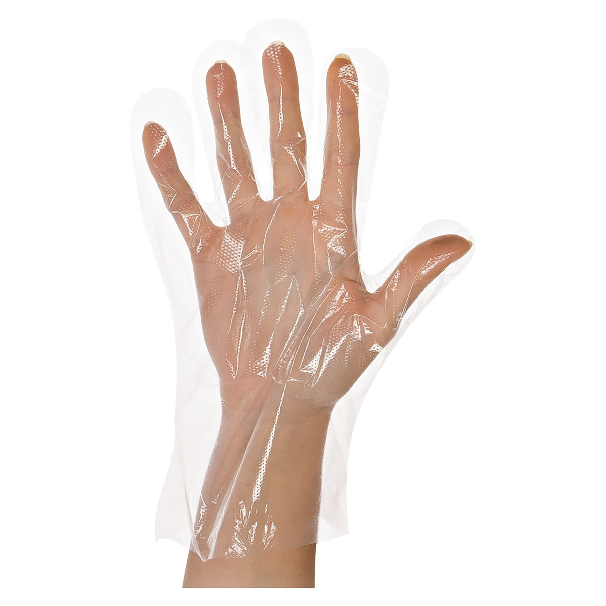 HDPE-Handschuh Hygonorm Polyclassic Strong, gehämmert, transparent, Größe L, geblockt - Franz Mensch 26411