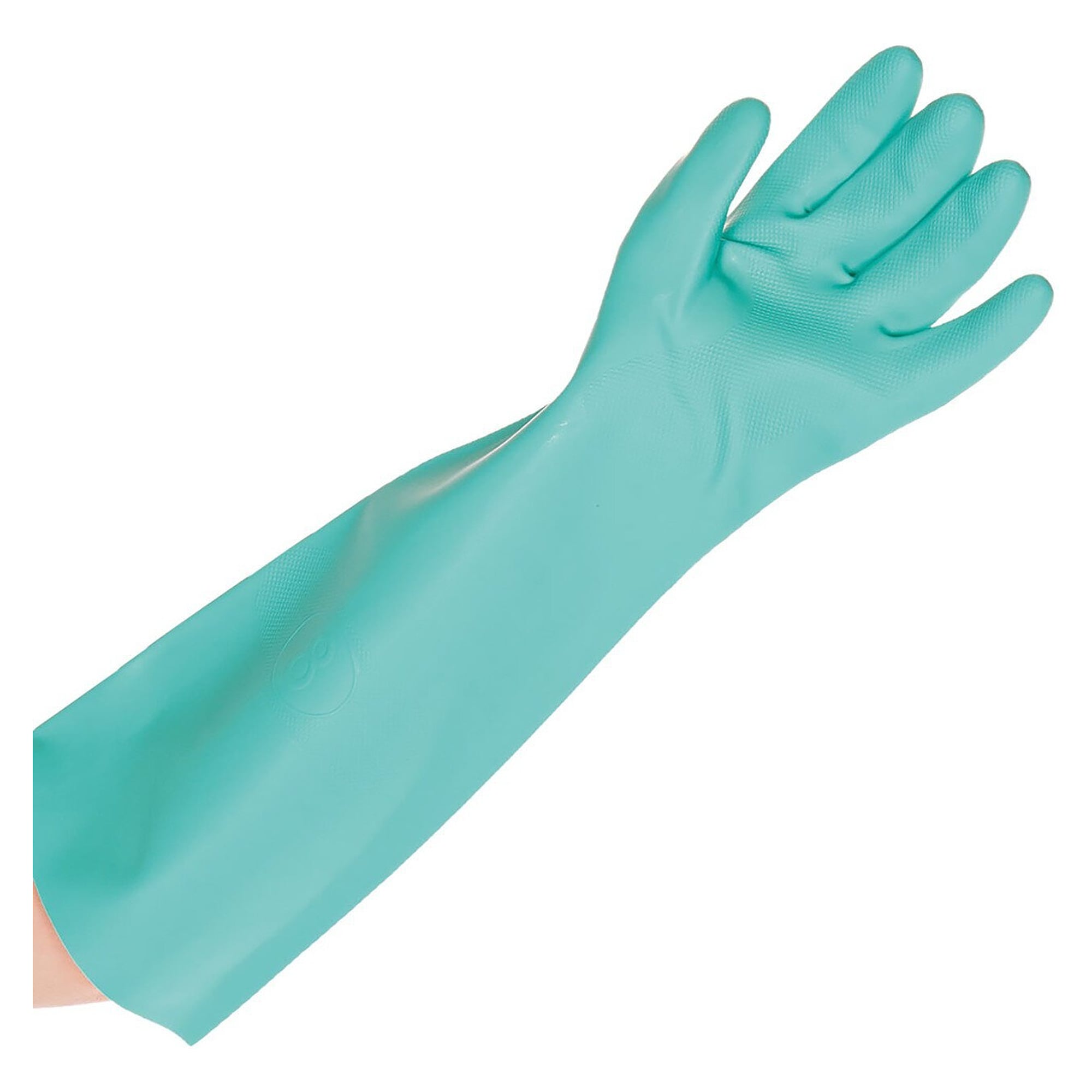 Chemikalienschutzhandschuh Hygostar Nitril Professional, 46 cm Stulpe, grün, Größe XL - Franz Mensch 26601