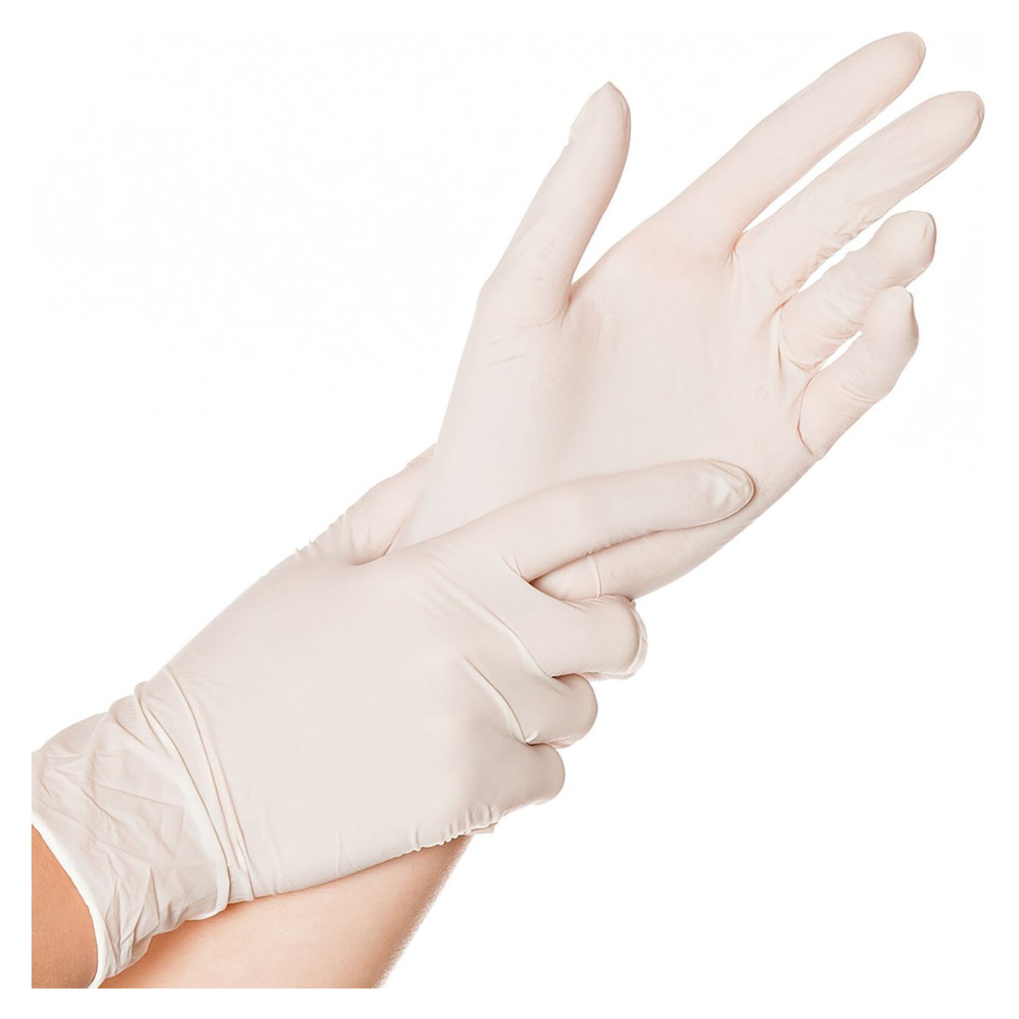 Latex-Einweghandschuh Hygostar Sense, doppelt chloriniert, puderfrei, natur, Größe XL - Franz Mensch 26701