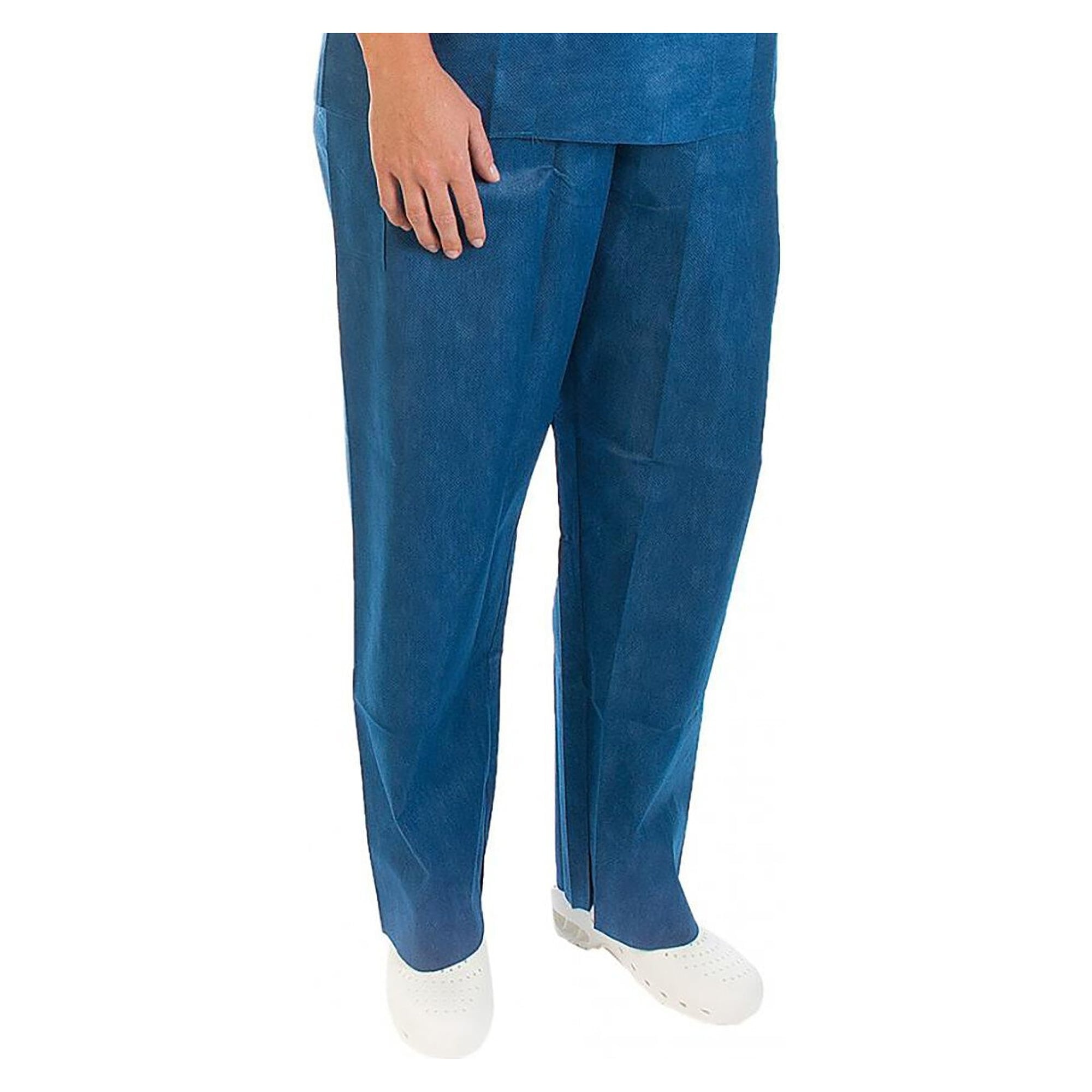 Einweghose Hygostar Soft aus SMMS-Vlies, Kordelzug, Beintasche, blau, Größe XXL - Franz Mensch 27506