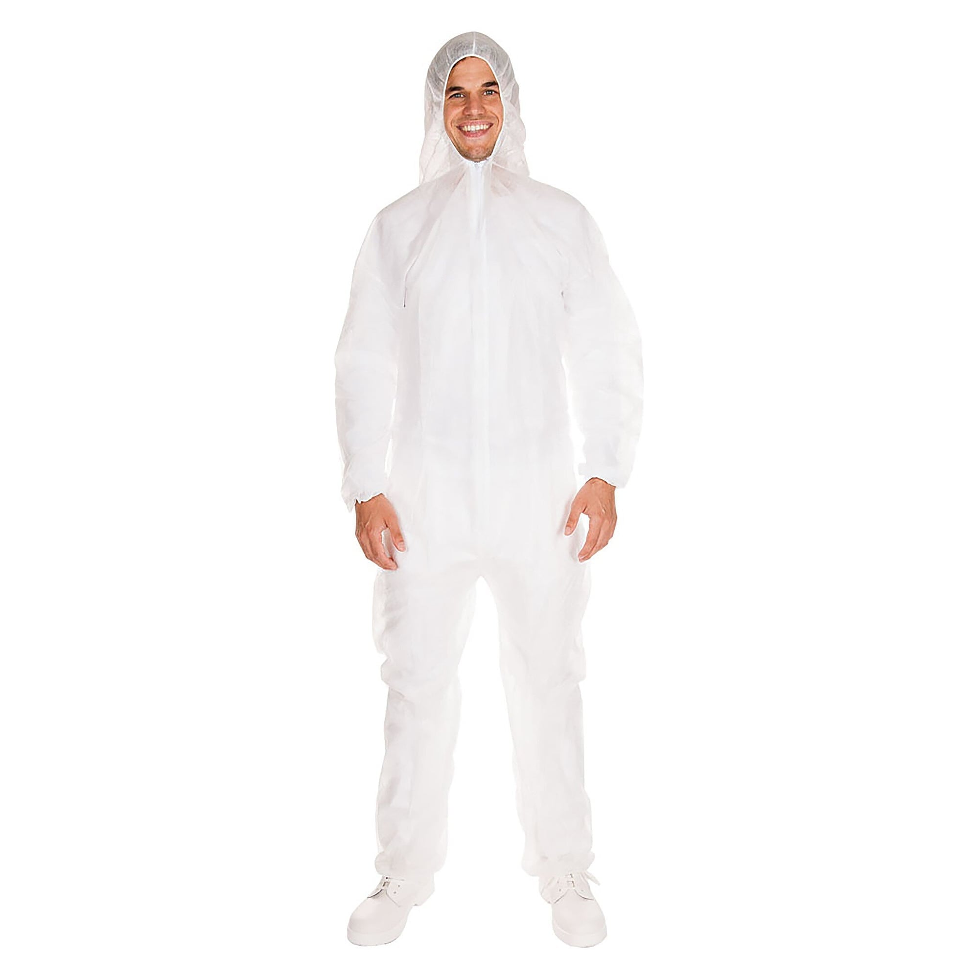 Combinaison jetable Hygostar Strong à capuche, PP env. 40 g/m², blanche, taille XXL - Franz Mensch 2760