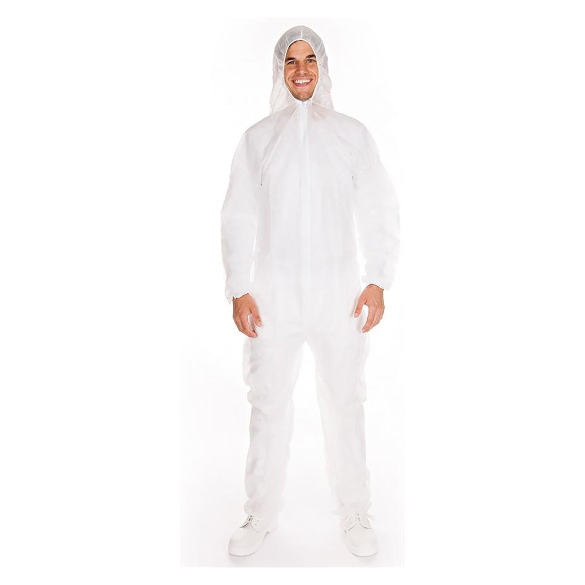 Combinaison jetable Hygonorm Eco en non-tissé PP avec capuche, coloris blanc, taille M - Franz Mensch 27659