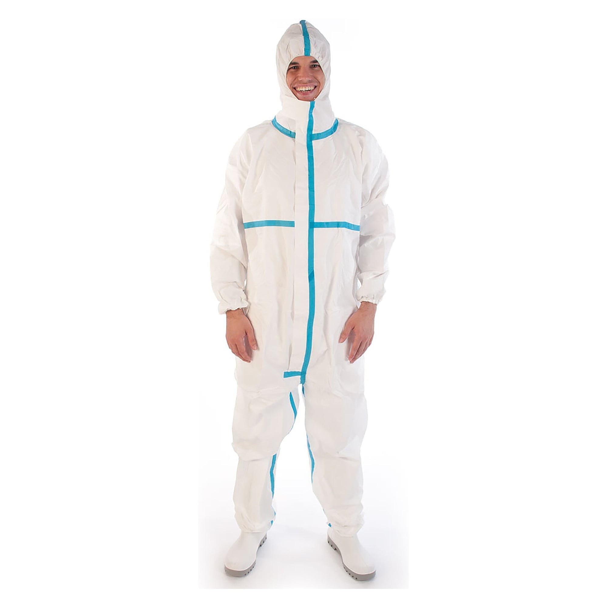 Combinaison microporeuse EPI cat. III, type 4+5+6, blanche, taille XL - Franz Mensch 27824