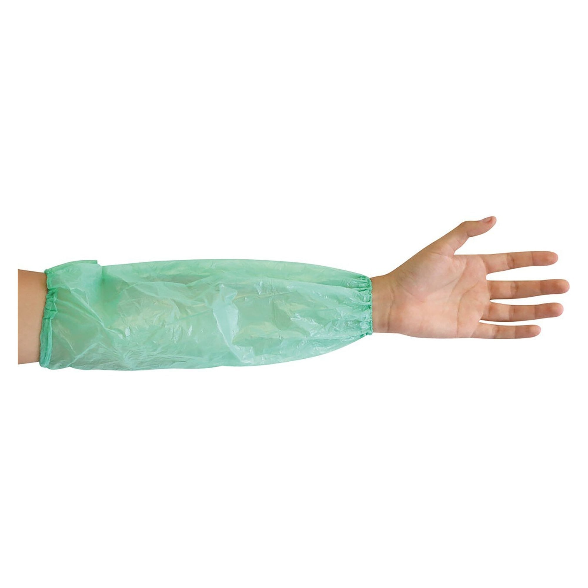 Manchettes de protection PE Hygonorm vertes, 40 cm, 20 µm, cousues main, lot de 100 - Franz Mensch 28279