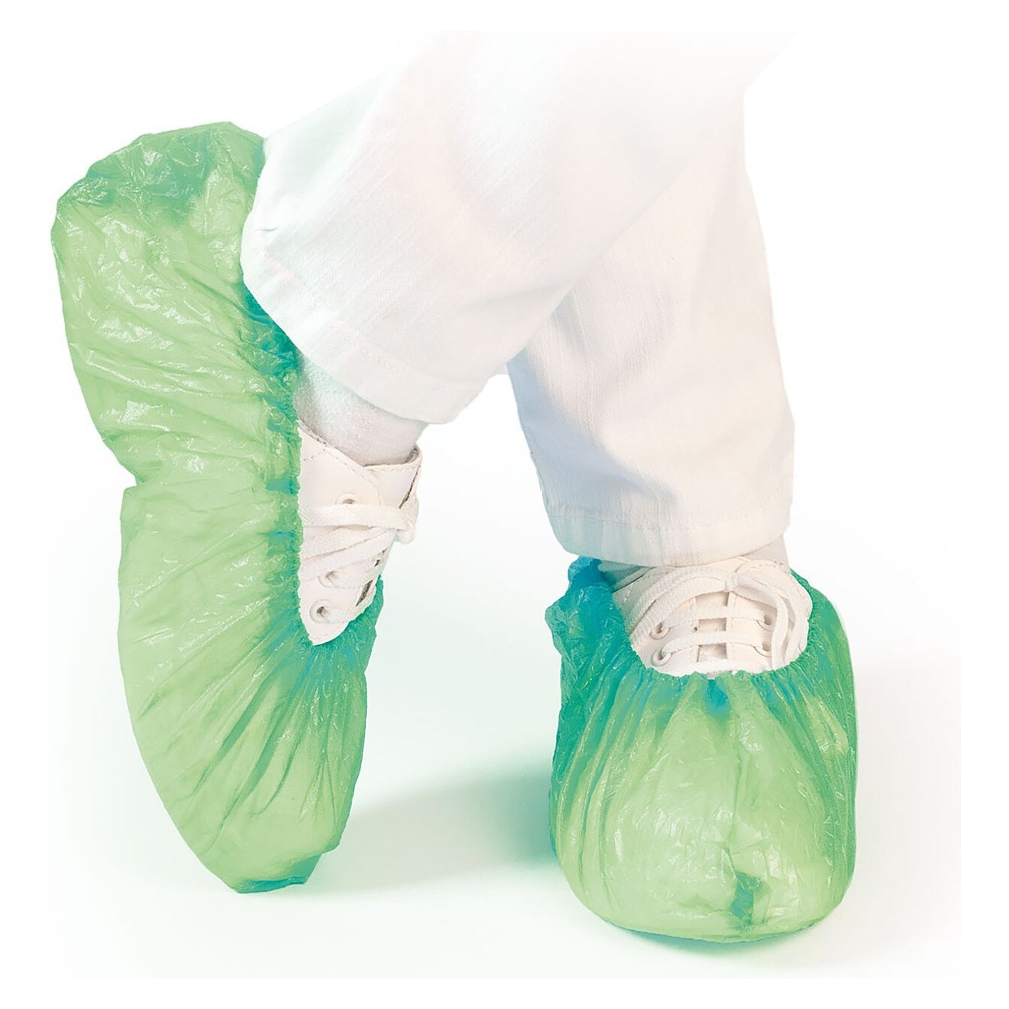 Hygobase Einweg-Überschuhe Eco CPE grün, 25 µm, 41 x 15 cm, maschinell, VPE 100 Stück - Franz Mensch 285074