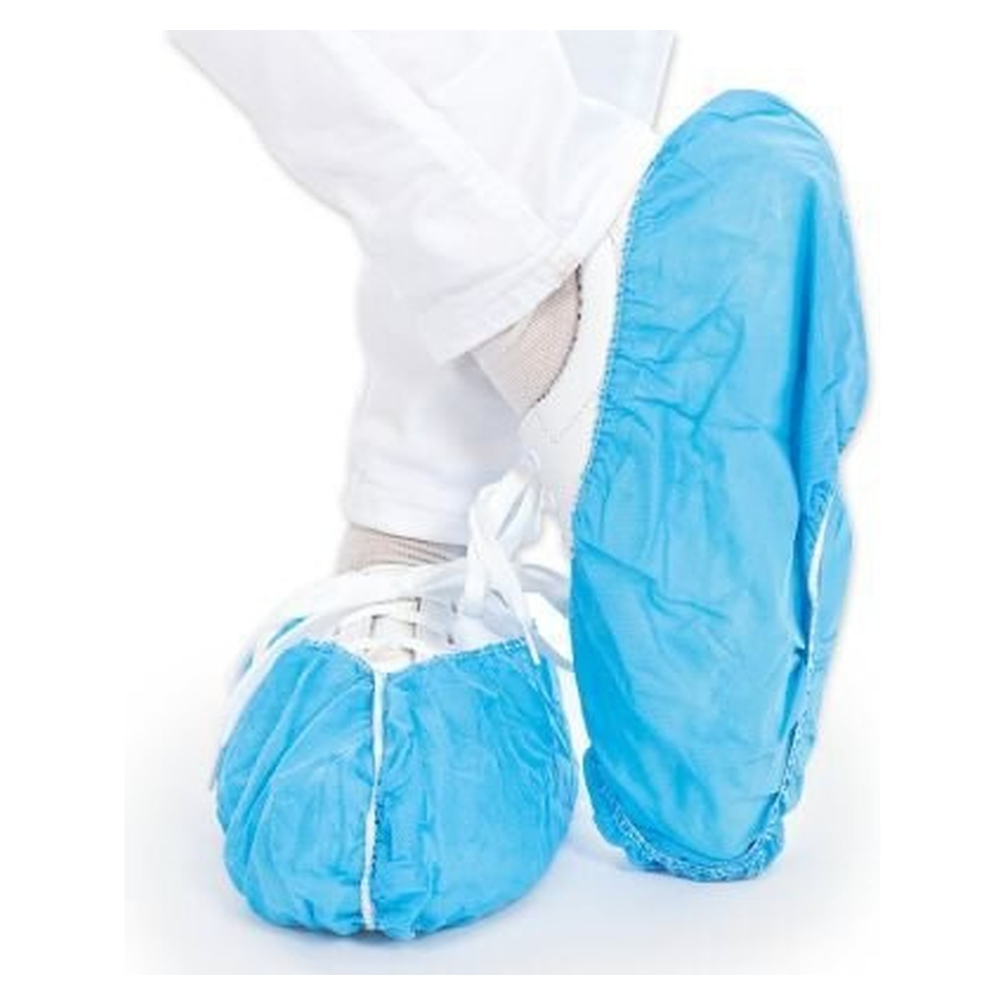Disposable overshoes MED ECO in PP nonwoven, blue, 40 cm, approx. 40 gsm, pack of 100 - Franz Mensch 286069