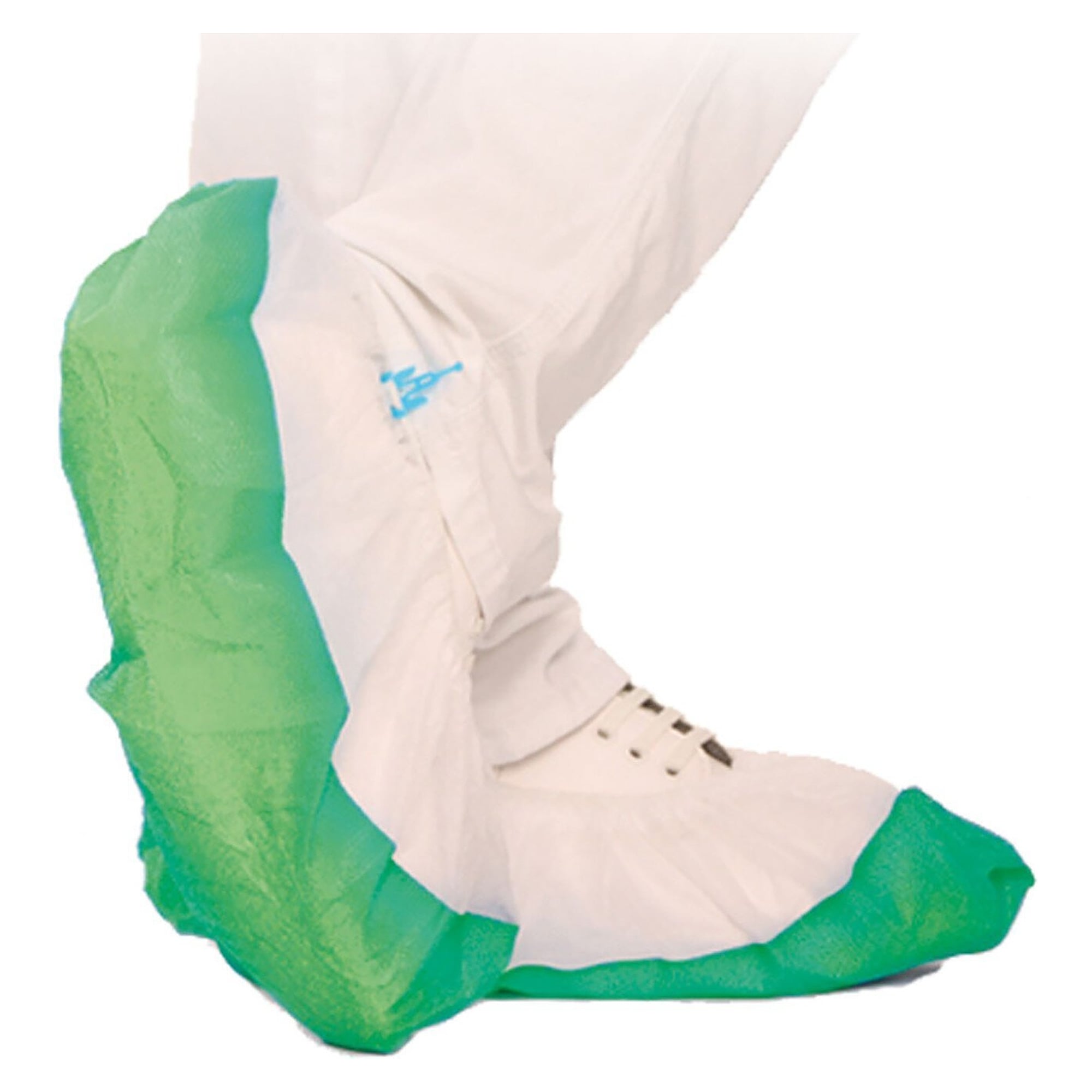 Surchaussures à semelle CPE pour Hygomat, vert/blanc, 44 cm, salle propre classe 5, 70 pièces - Franz Mensch 28607H