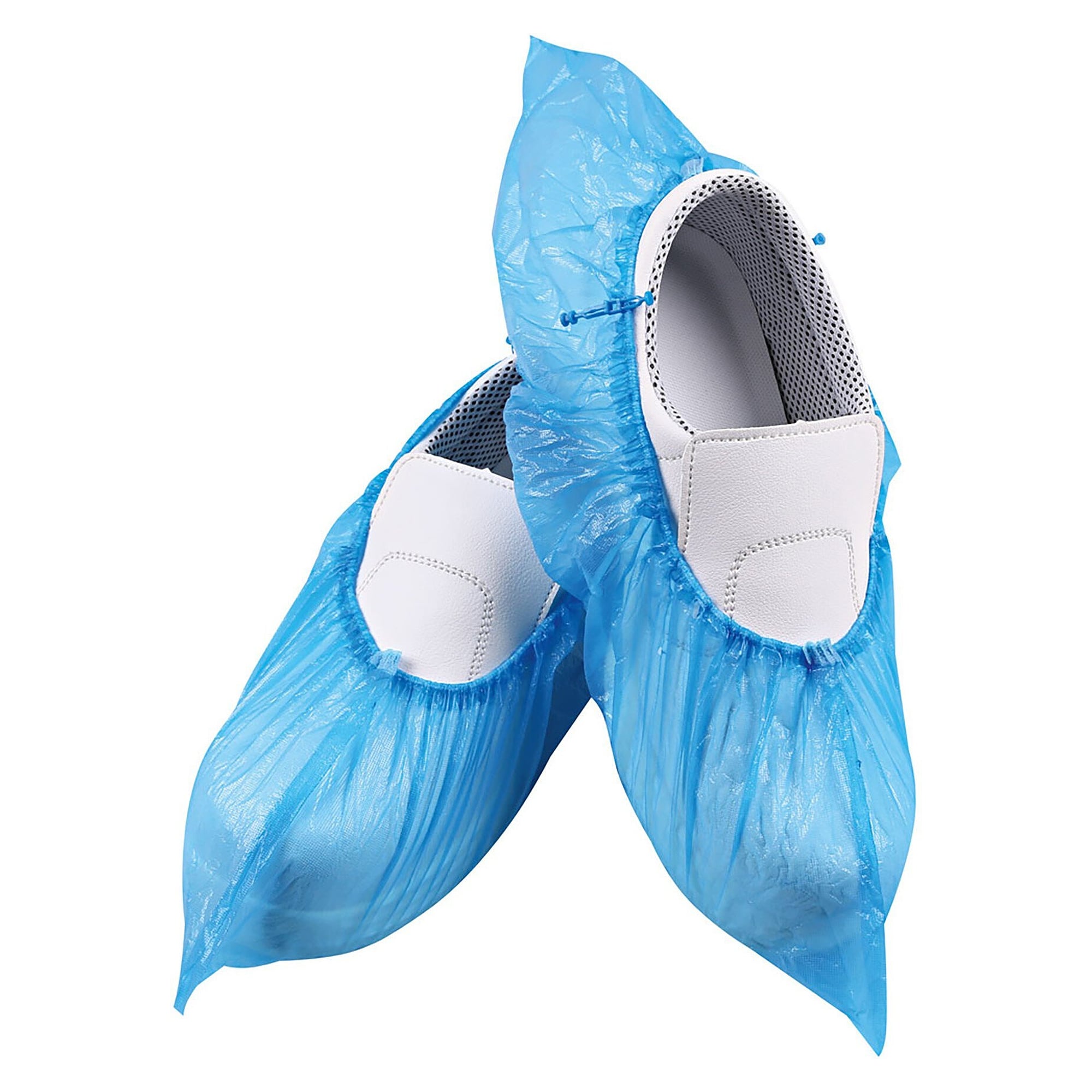 Einweg-Überschuhe HDPE für Überschuhspender Ecostep, blau, ca. 10 µm, 52 cm, 2 x 50 Stück - Franz Mensch 286090E