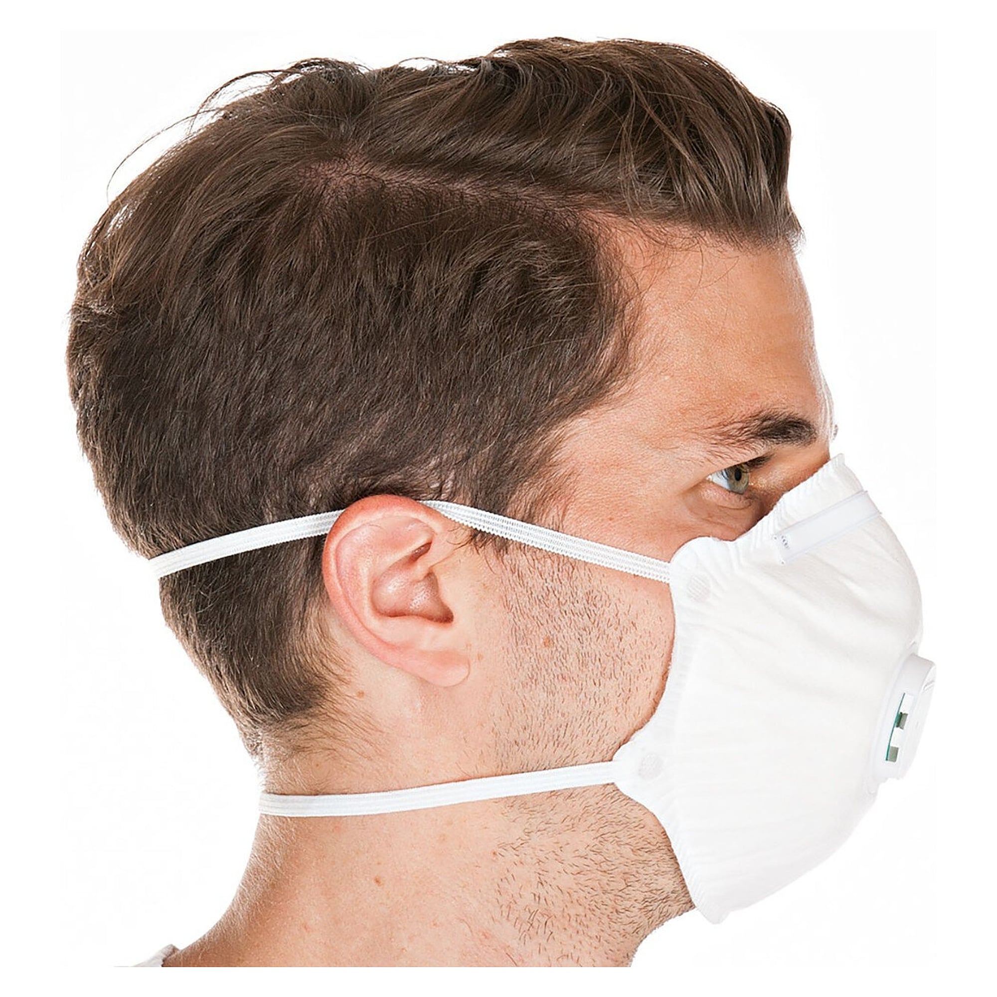 Masque respiratoire Hygostar FFP1 NR à soupape, pince-nez et coussinet nasal, blanc, lot de 20 - Franz Mensch 29321