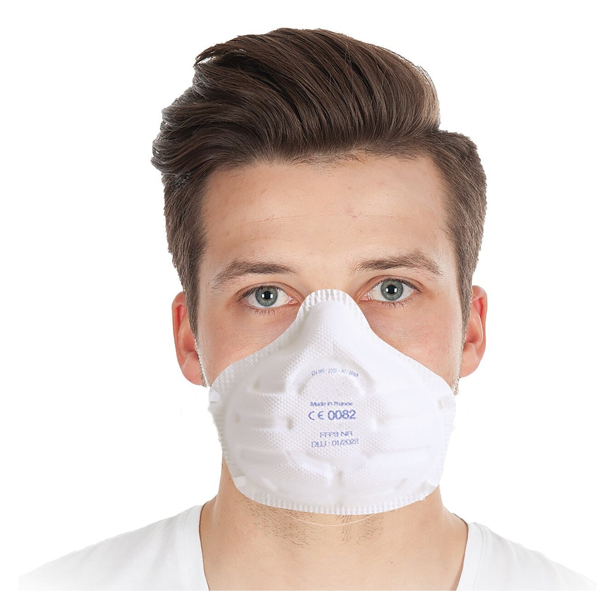Atemschutzmaske FFP3 NR ohne Ventil, Soft Cup mit Nasenkissen, latexfrei, weiß, VPE 10 Stück - Franz Mensch 29352