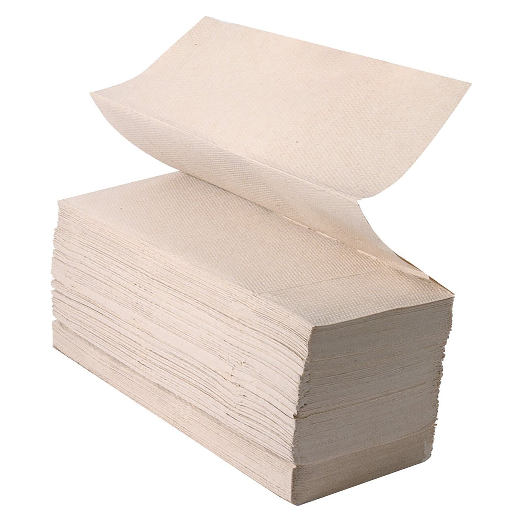Bio-Falthandtücher V-Falz, naturbraun, 2-lagig, 23 x 19 cm, Recyclingpapier, 225 Stück - Franz Mensch 304035