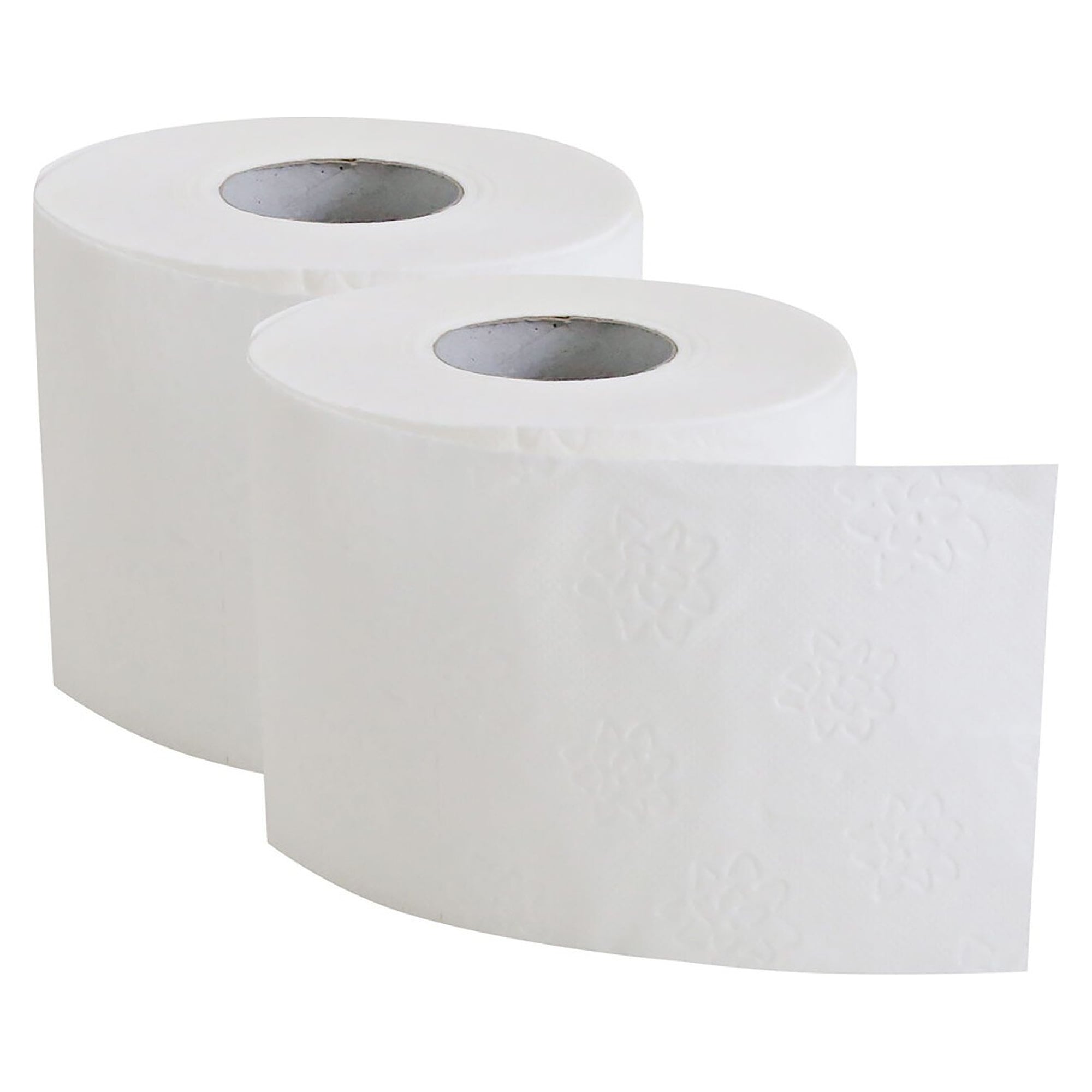 Toilettenpapier 3-lagig, hochweiß, 250 Blatt je Rolle, 9,3 x 11 cm, 100 % Zellstoff, 8 Rollen - Franz Mensch 30425