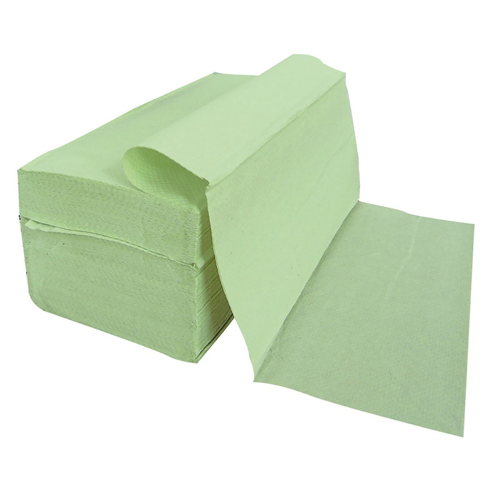 Falthandtücher V-Falz, grün, 2-lagig, 25 x 21 cm, 100 % Recyclingpapier, 200 Stück - Franz Mensch 30462