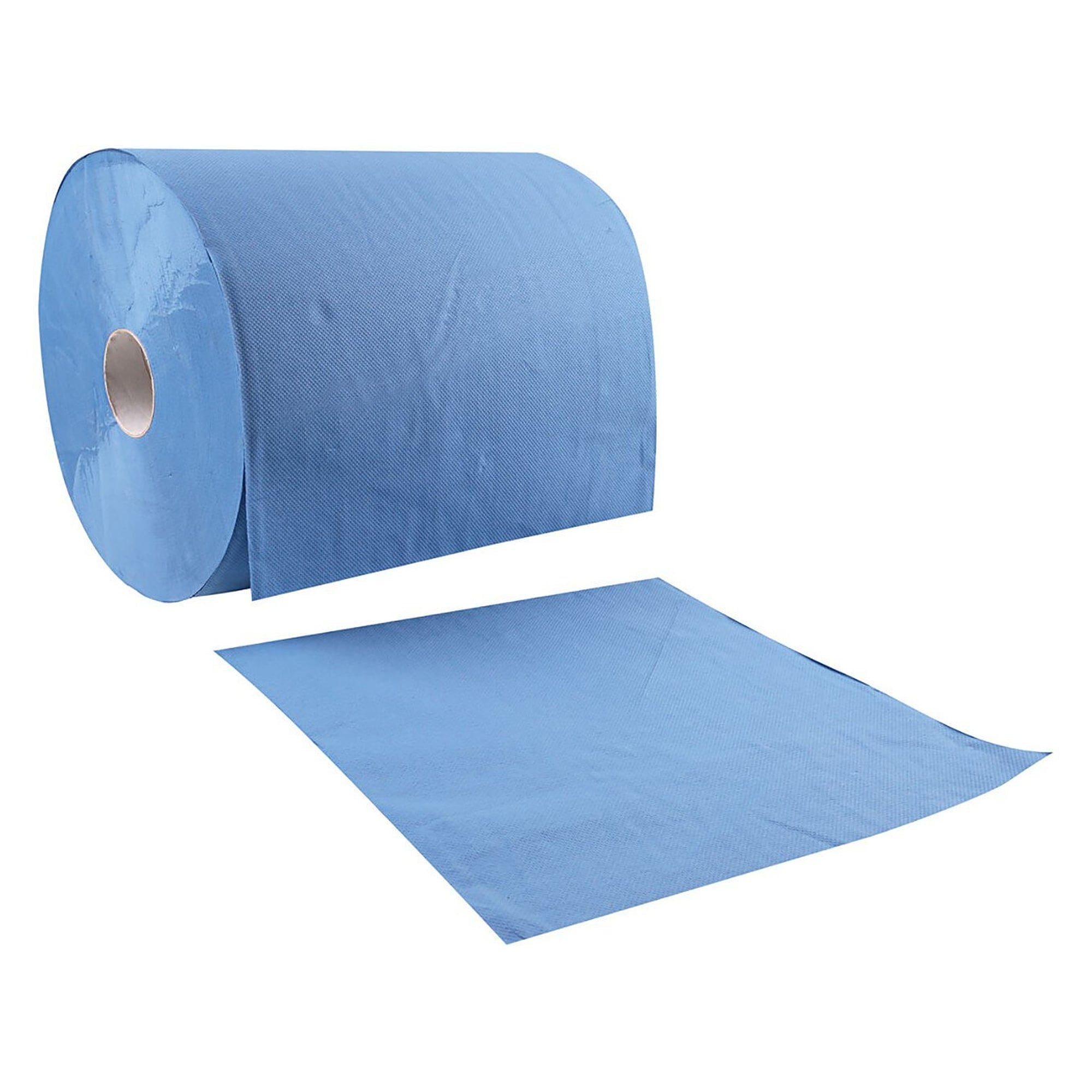Cleaning paper roll 3-ply, blue, 1,000 sheets 22 x 35 cm, 350 m, low-lint and wet-strength - Franz Mensch 304811
