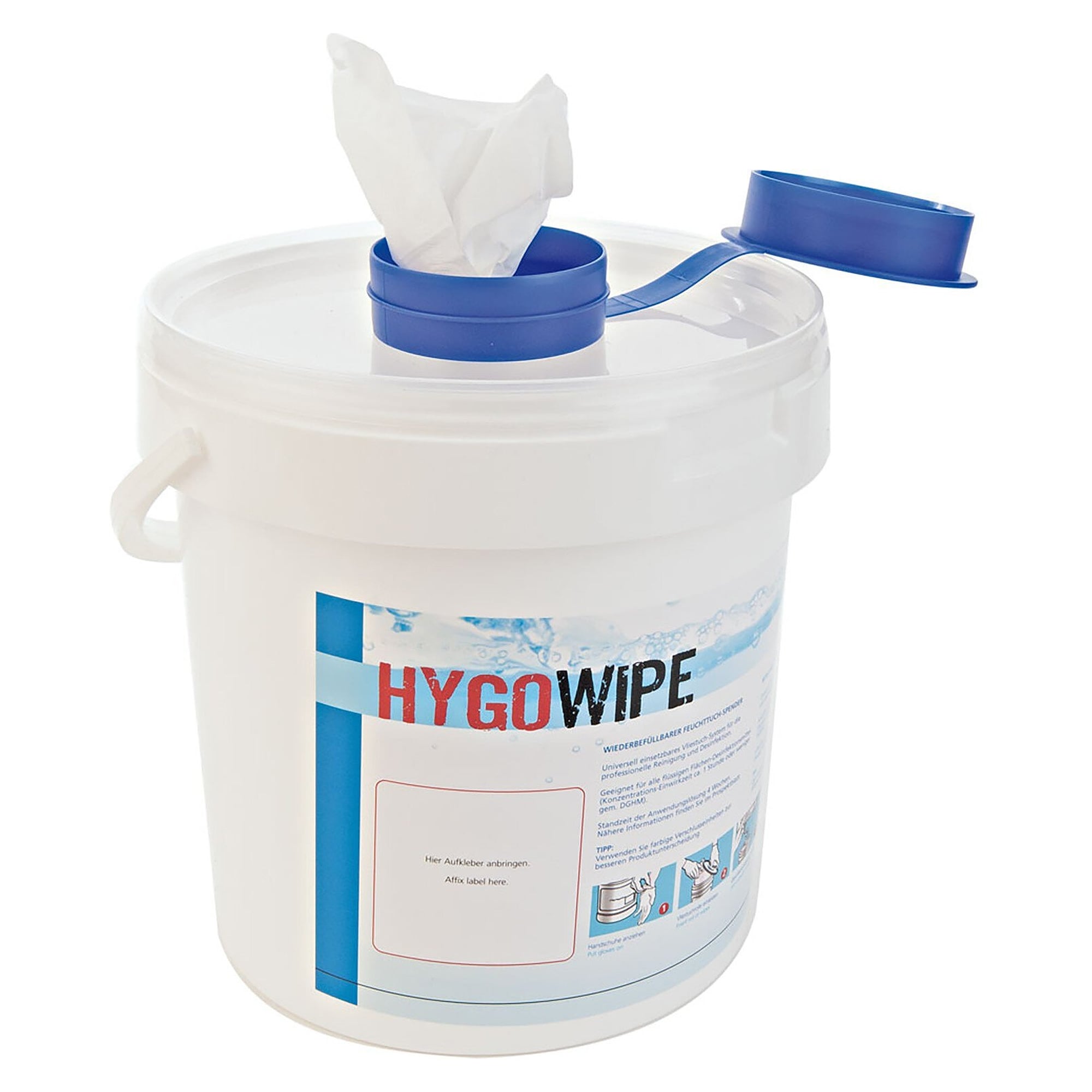 Spendereimer für Hygo-Wipe Tuchrollen, wiederbefüllbar, spülmaschinenfest, mit Tragegriff - Franz Mensch 31551