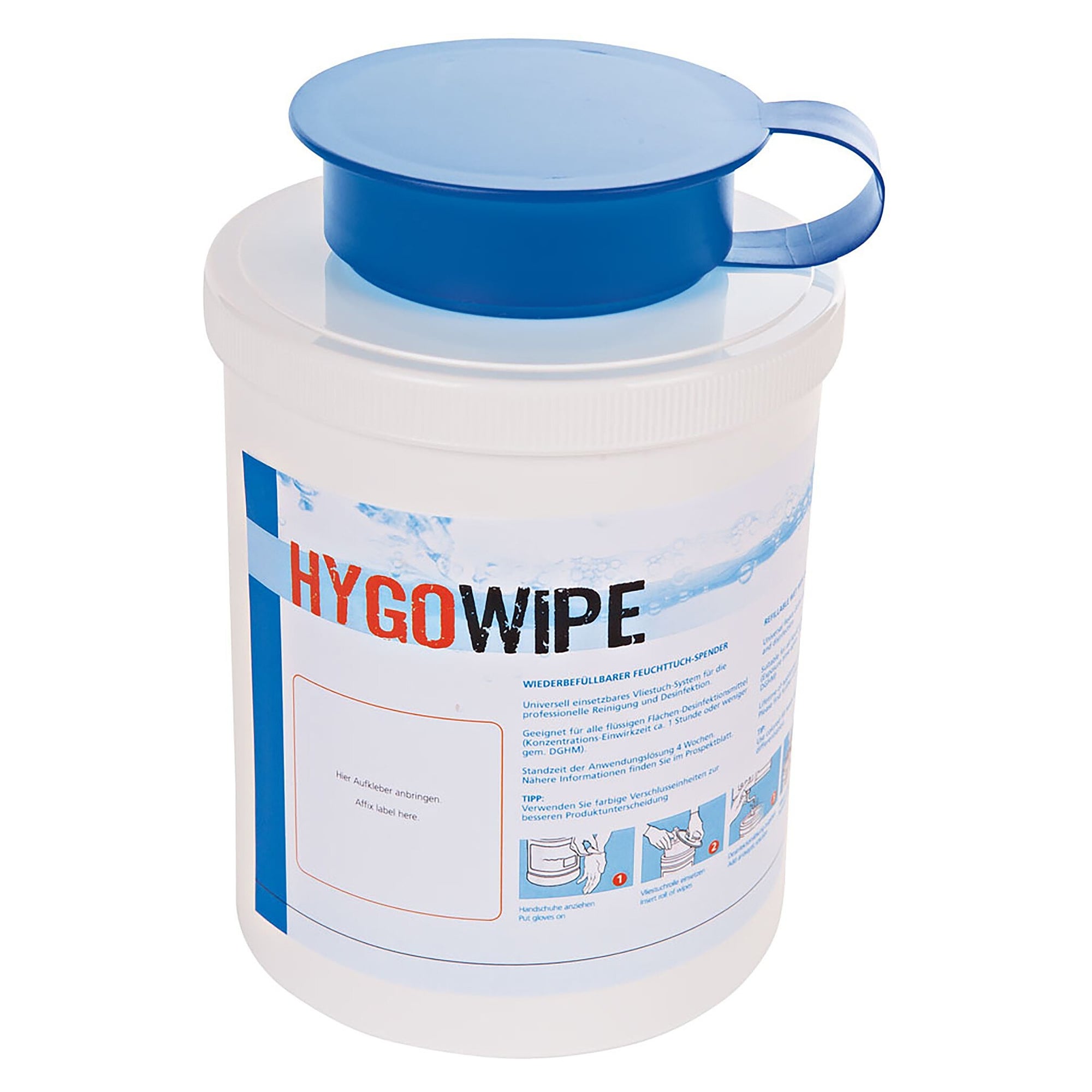 Kompakter Spendereimer für Desinfektionstücher HYGOWIPE COMPACT, 18 cm hoch, wiederbefüllbar - Franz Mensch 31551K
