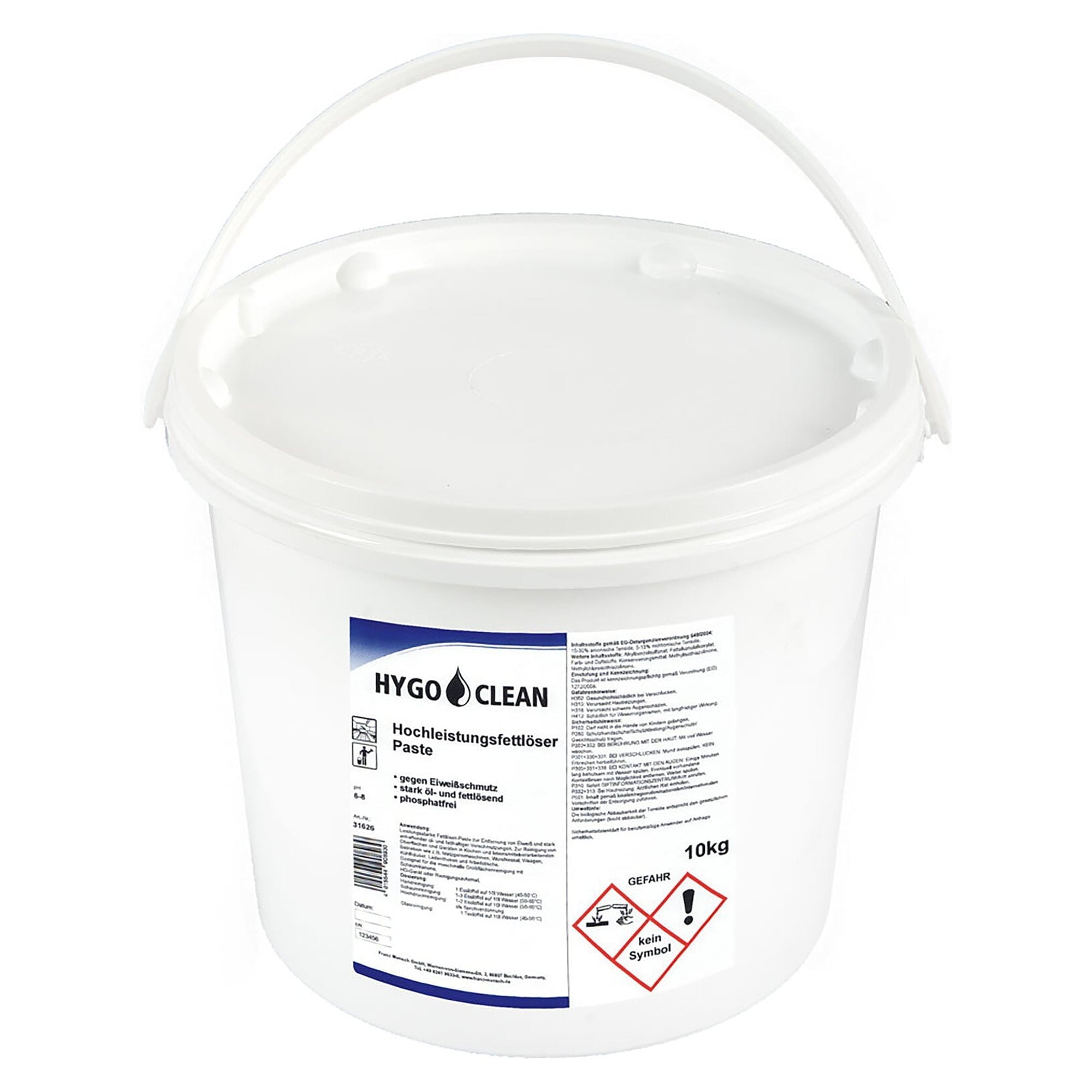 Pâte dégraissante haute performance, pH 6 à 8, sans phosphate, pour zones alimentaires, seau 10 kg - Franz Mensch 31626