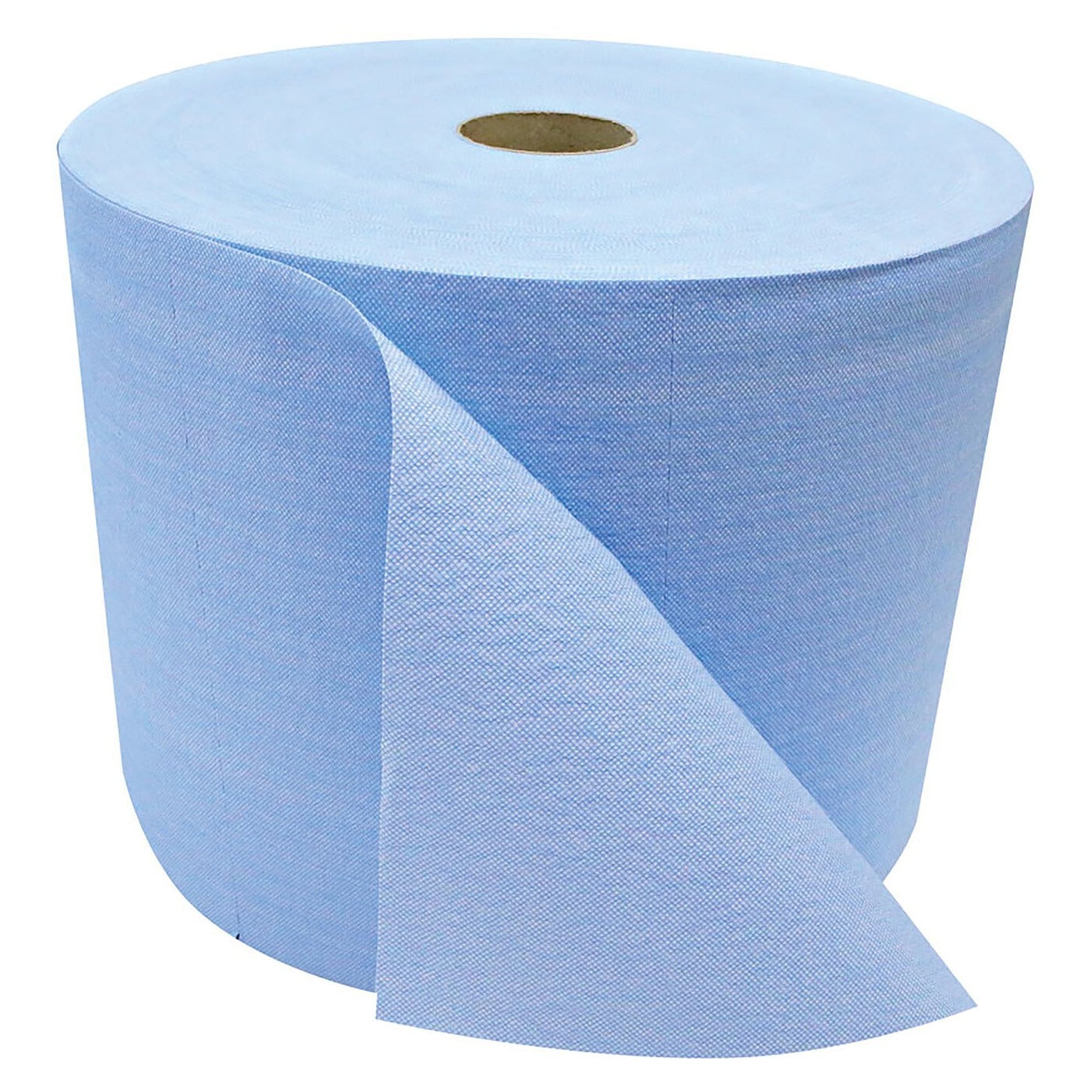 Zellstoff-Wischtuch doppelt gekreppt, 1-lagig, 34 x 29,5 cm, blau, auf Rolle, 800 Abrisse - Franz Mensch 317506
