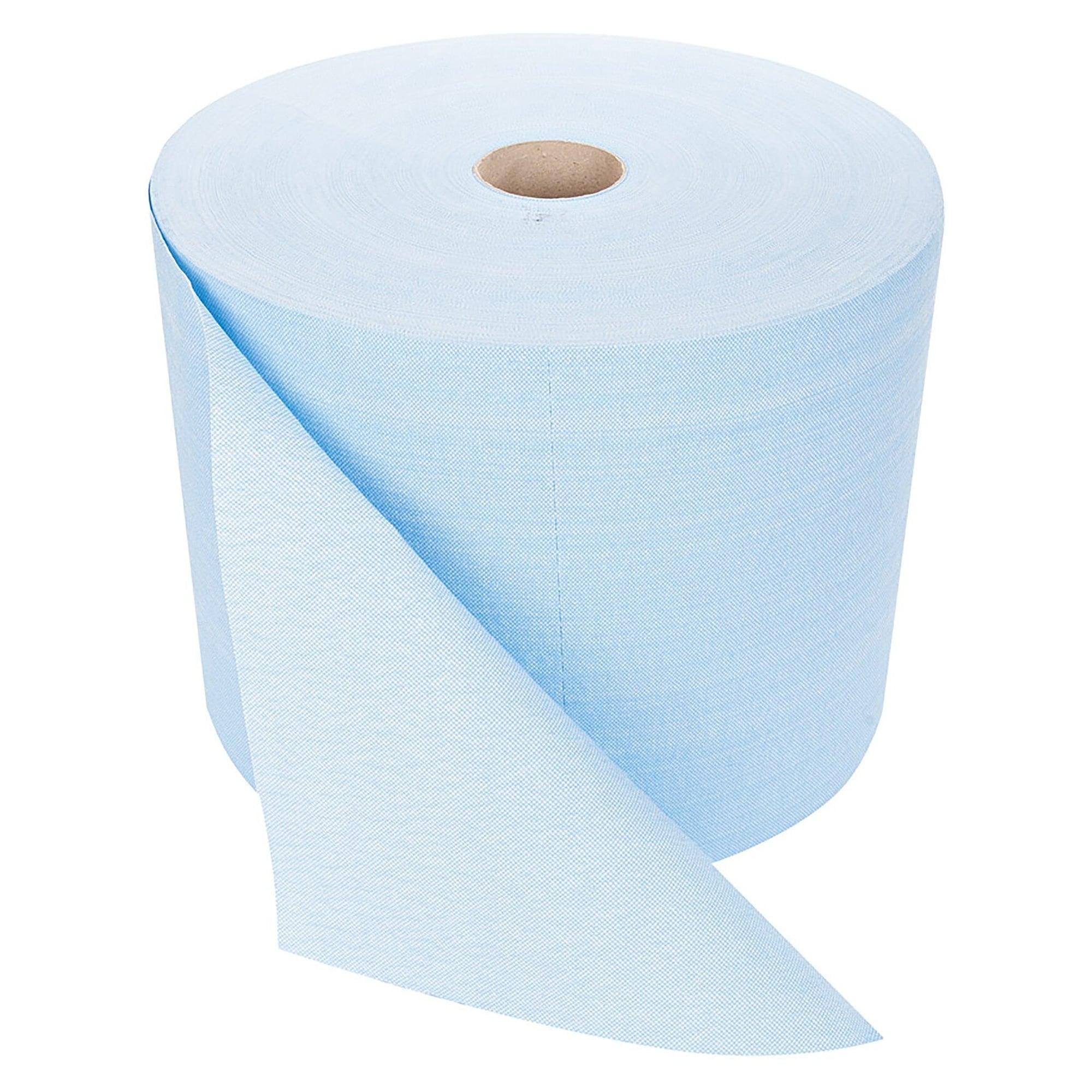 Double-creped cellulose wiping cloth, 1-ply, 34 x 29.5 cm, blue, on roll, 800 sheets - Franz Mensch 317506