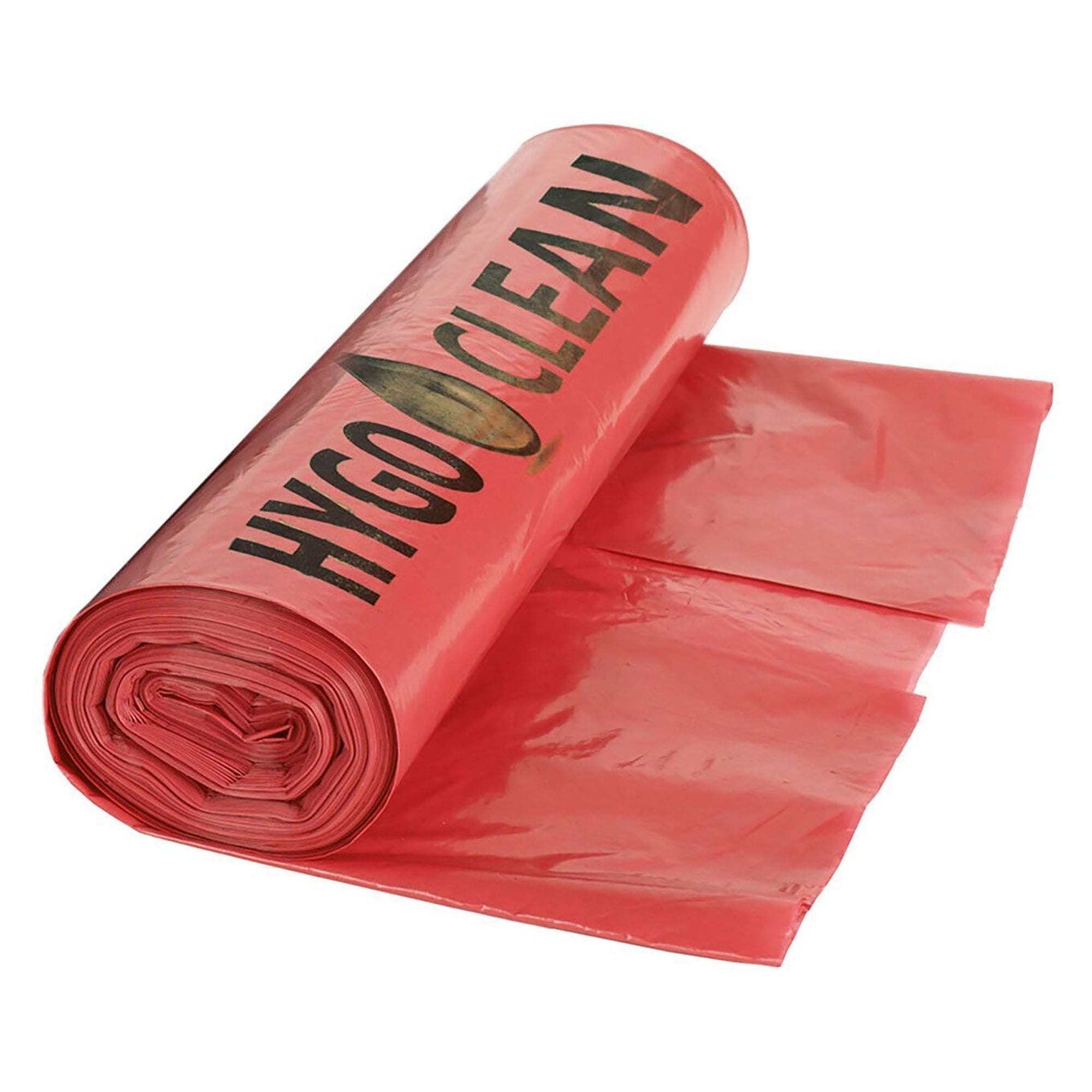 Sacs poubelle HygoClean LIGHT 120 l, PEBD 40 µm, 700 x 1100 mm, rouges, rouleau de 25 - Franz Mensch 32555