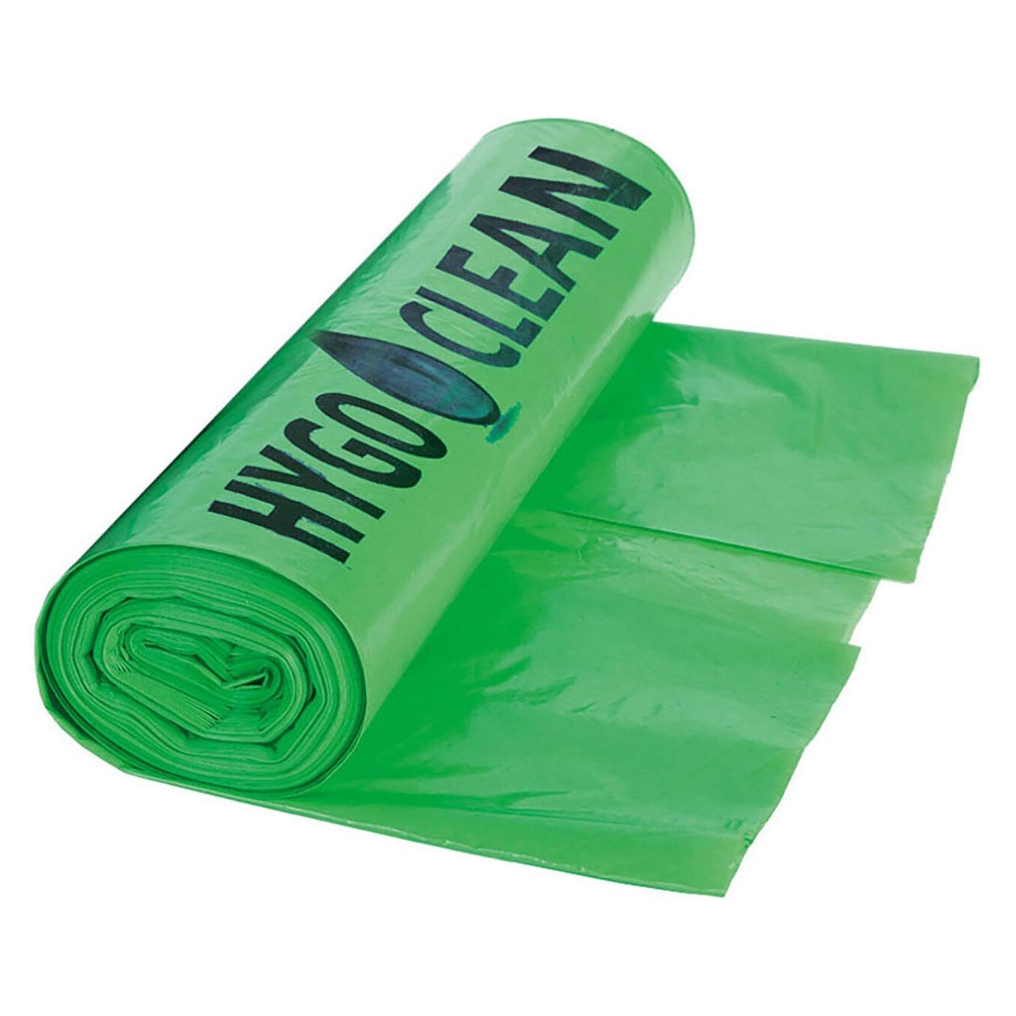 HygoClean Müllsäcke LIGHT 120 l, LDPE ca. 40 µm, 700 x 1100 mm, grün, 25 Stück auf Rolle - Franz Mensch 32557