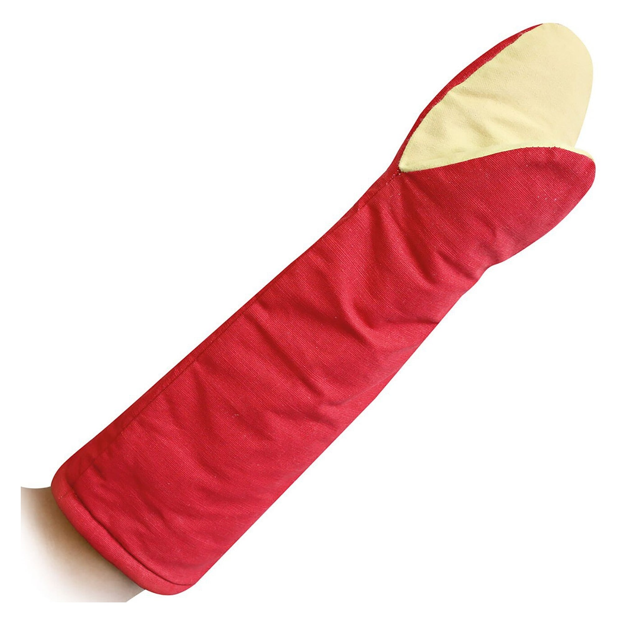 Ofenhandschuh OVENSTAR, schwer entflammbar, 44 cm, dampf- und fettundurchlässig, rot - Franz Mensch 3321