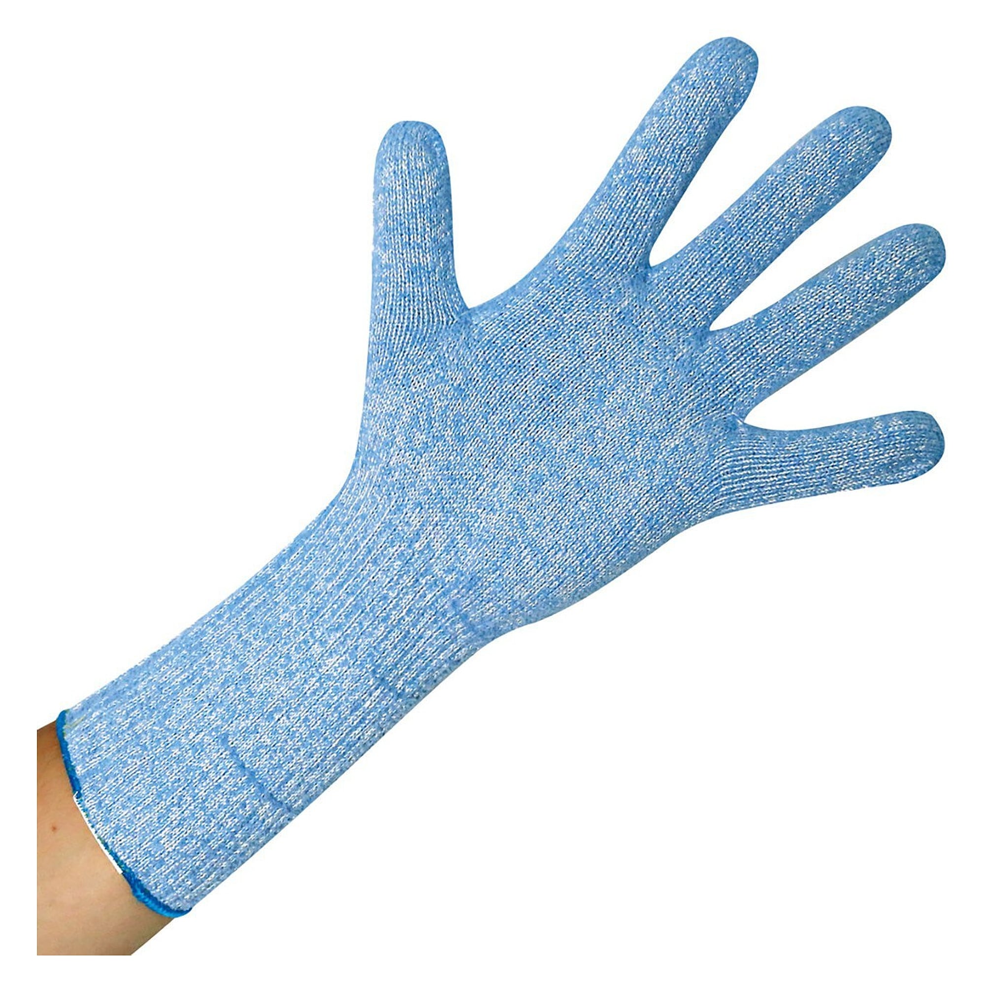 Hygostar cold and cut protection glove Allfood Thermo, glass fibre core, light blue, size S/7 - Franz Mensch 336466