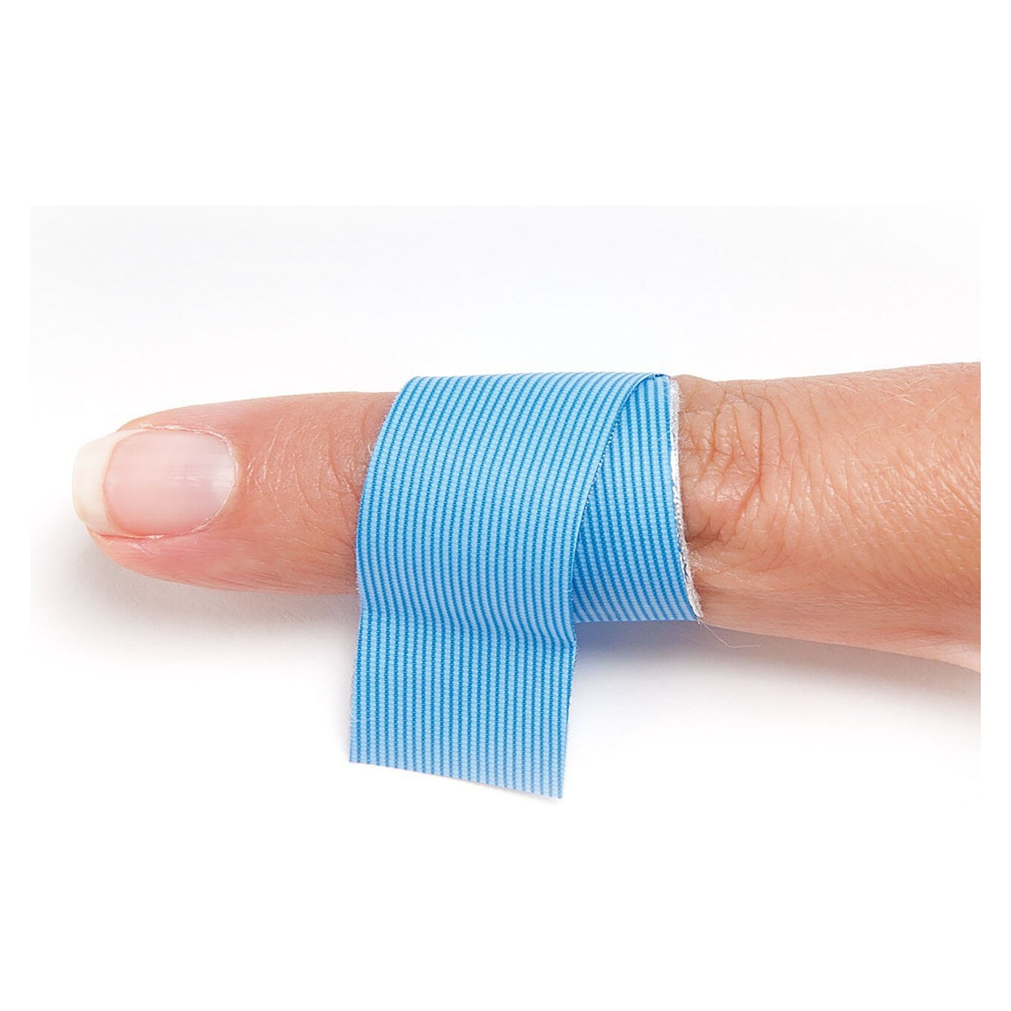 Detectable finger plasters 2 x 12 cm, blue, PE coated, water repellent, 100 pieces - Franz Mensch 50025