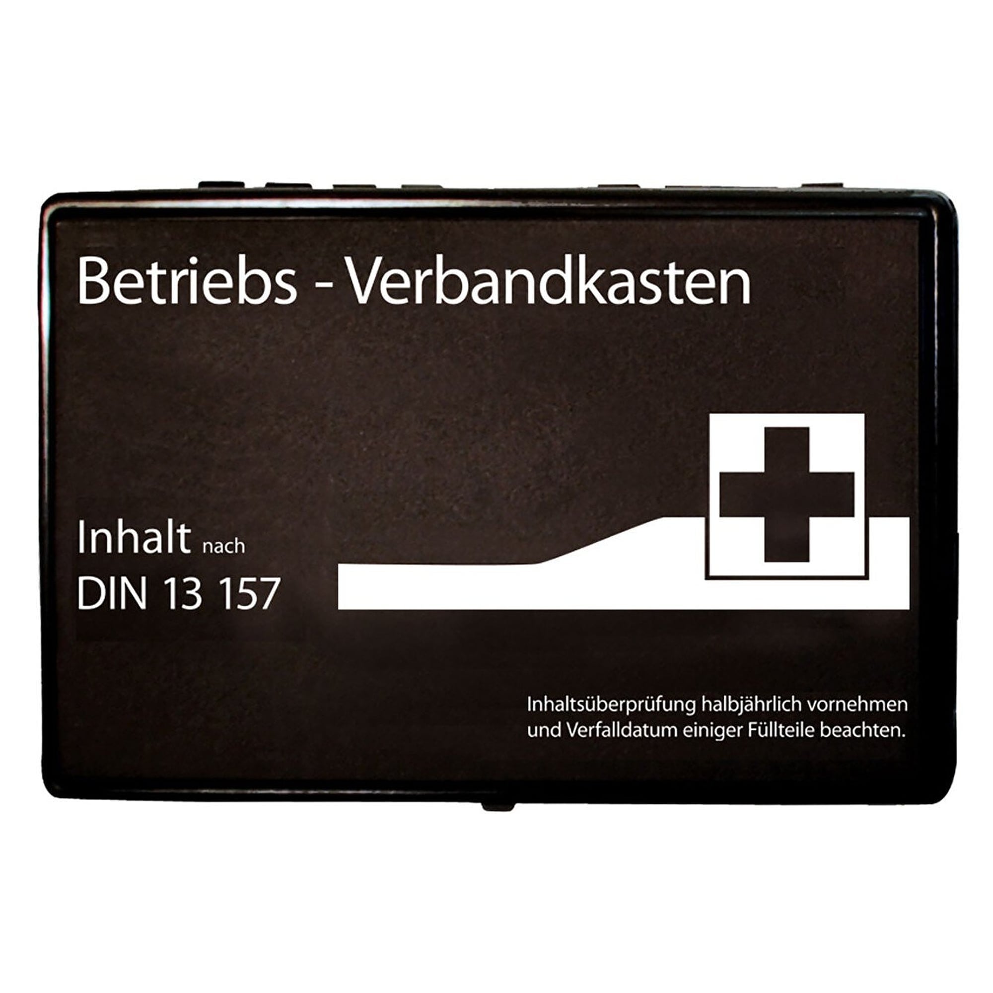Verbandkasten REGULAR nach DIN 13157, ABS-Kunststoff, schwarz, inklusive Wandhalterung - Franz Mensch 50030