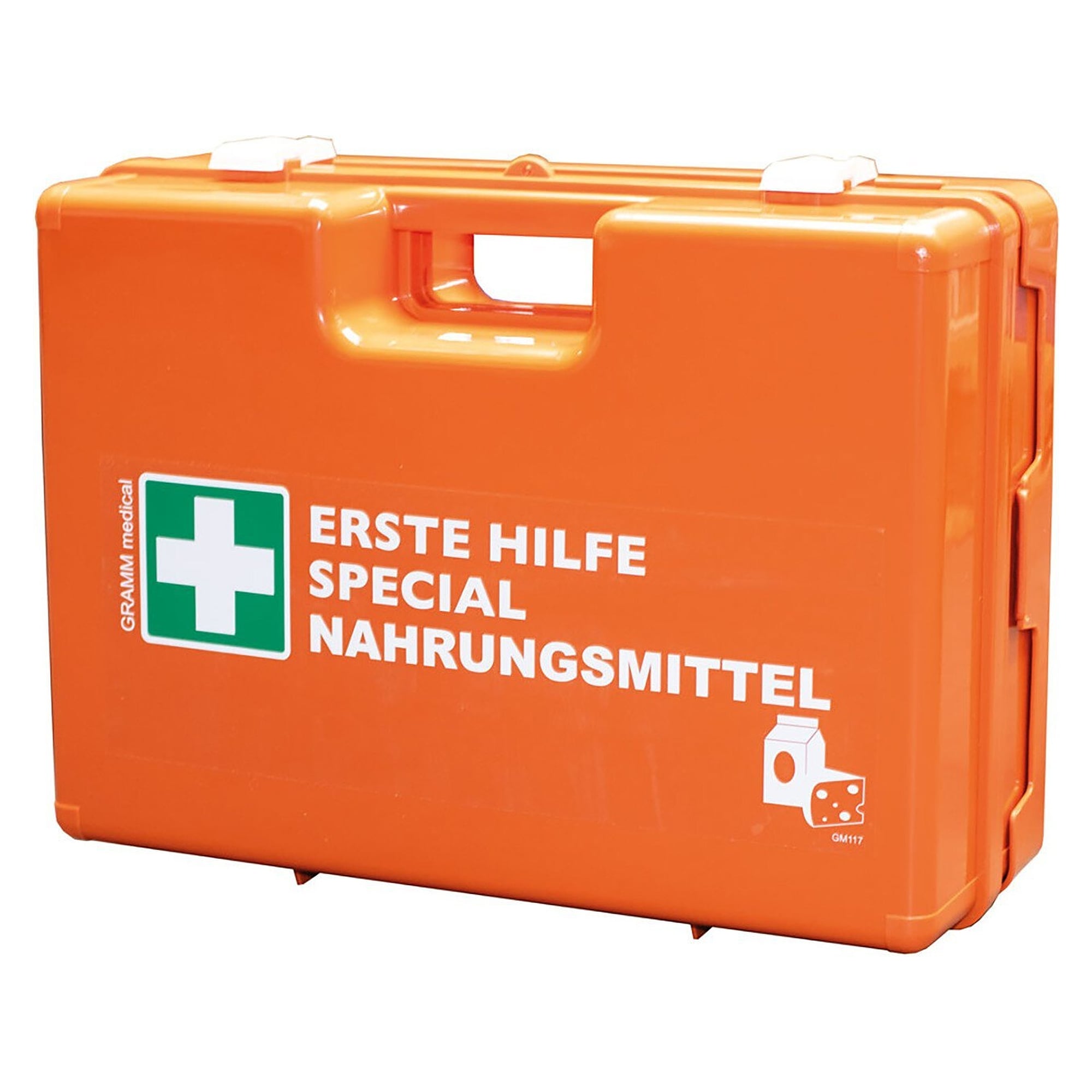Verbandkasten nach DIN 13157 mit Erweiterung Lebensmittel und detektierbaren Pflastern, orange - Franz Mensch 50050