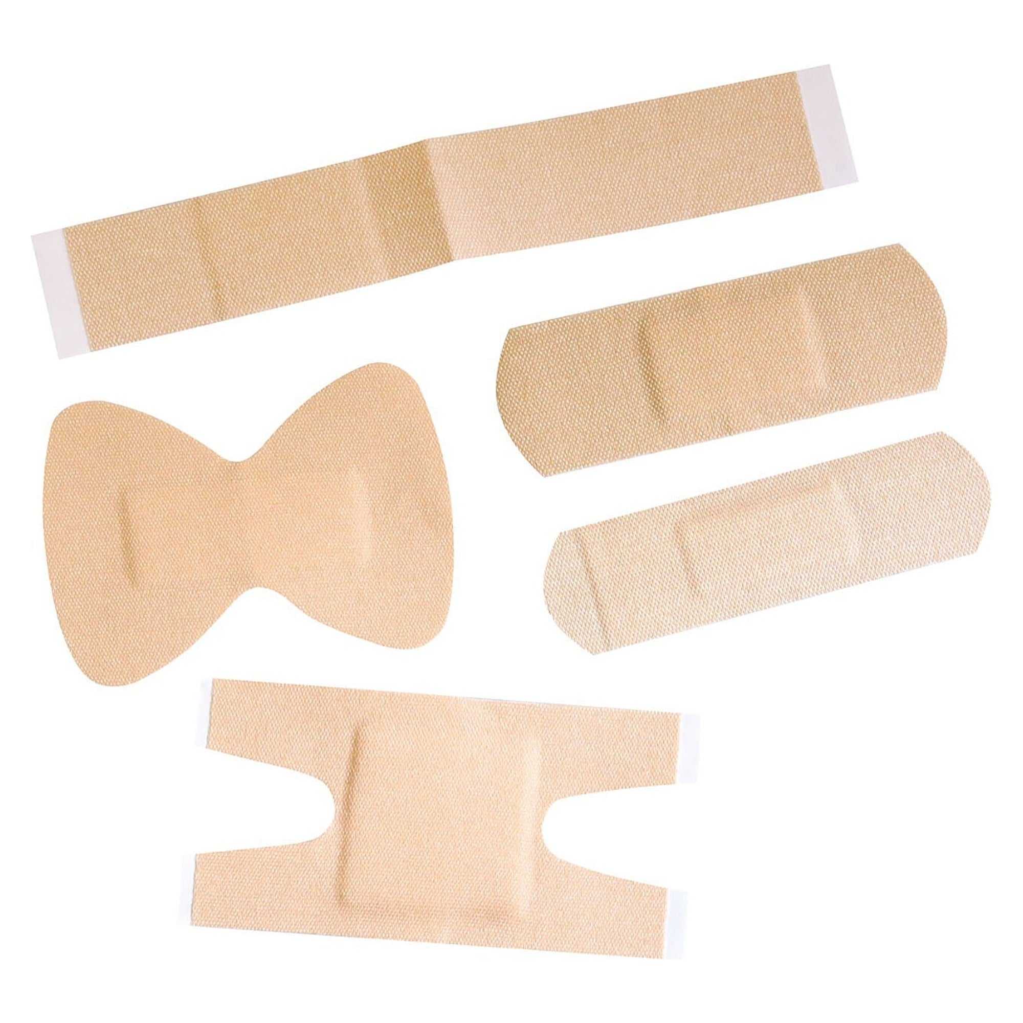 Pflasterset ELASTIC aus elastischem Textilgewebe, 5 Sorten, 50 Stück, hautfarben, einzeln eingesiegelt - Franz Mensch 50073