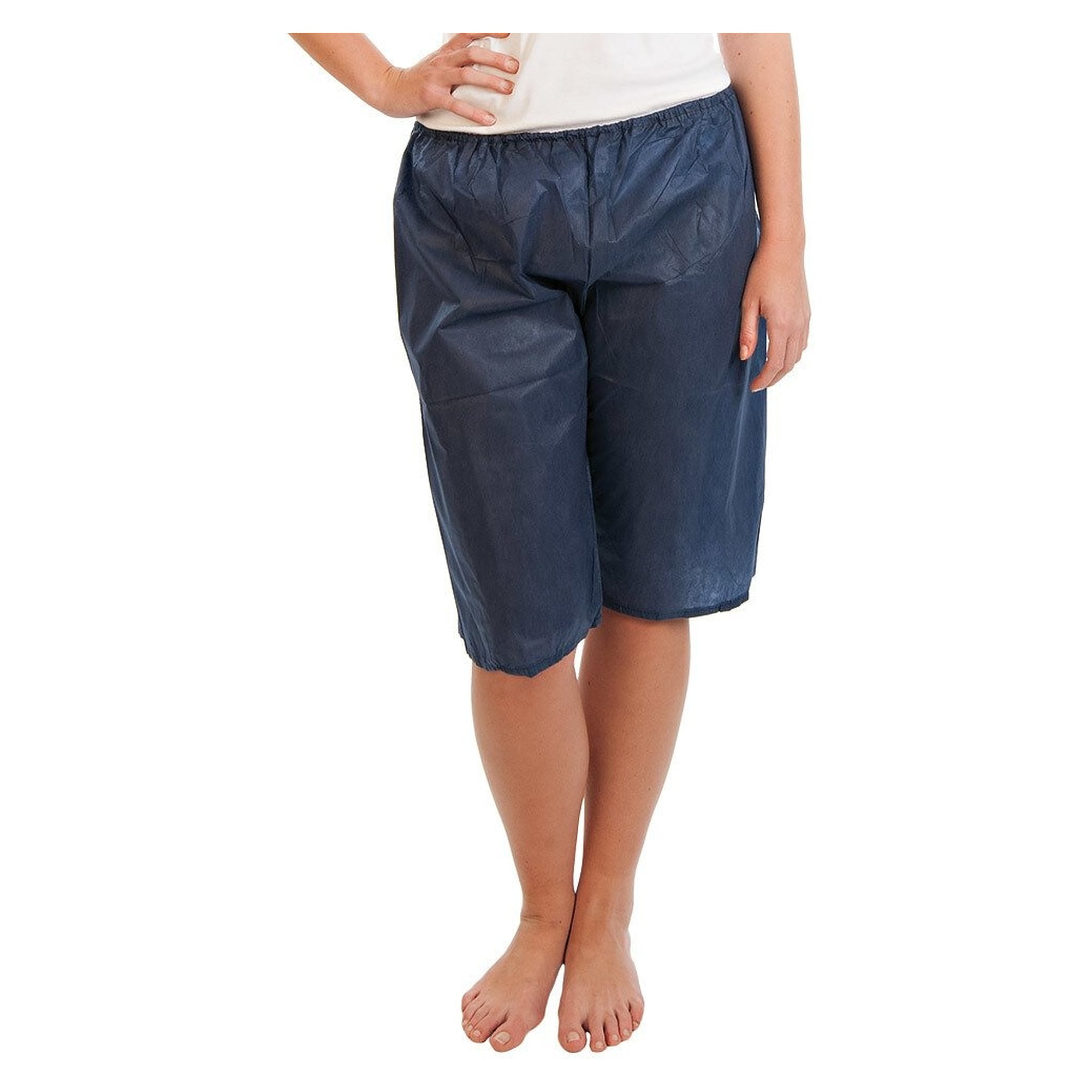 Einweg-Untersuchungsshorts aus SMS-Vlies mit Schlitz hinten, Boxershorts-Schnitt, dunkelblau, Hygostar Soft - Franz Mensch 55346