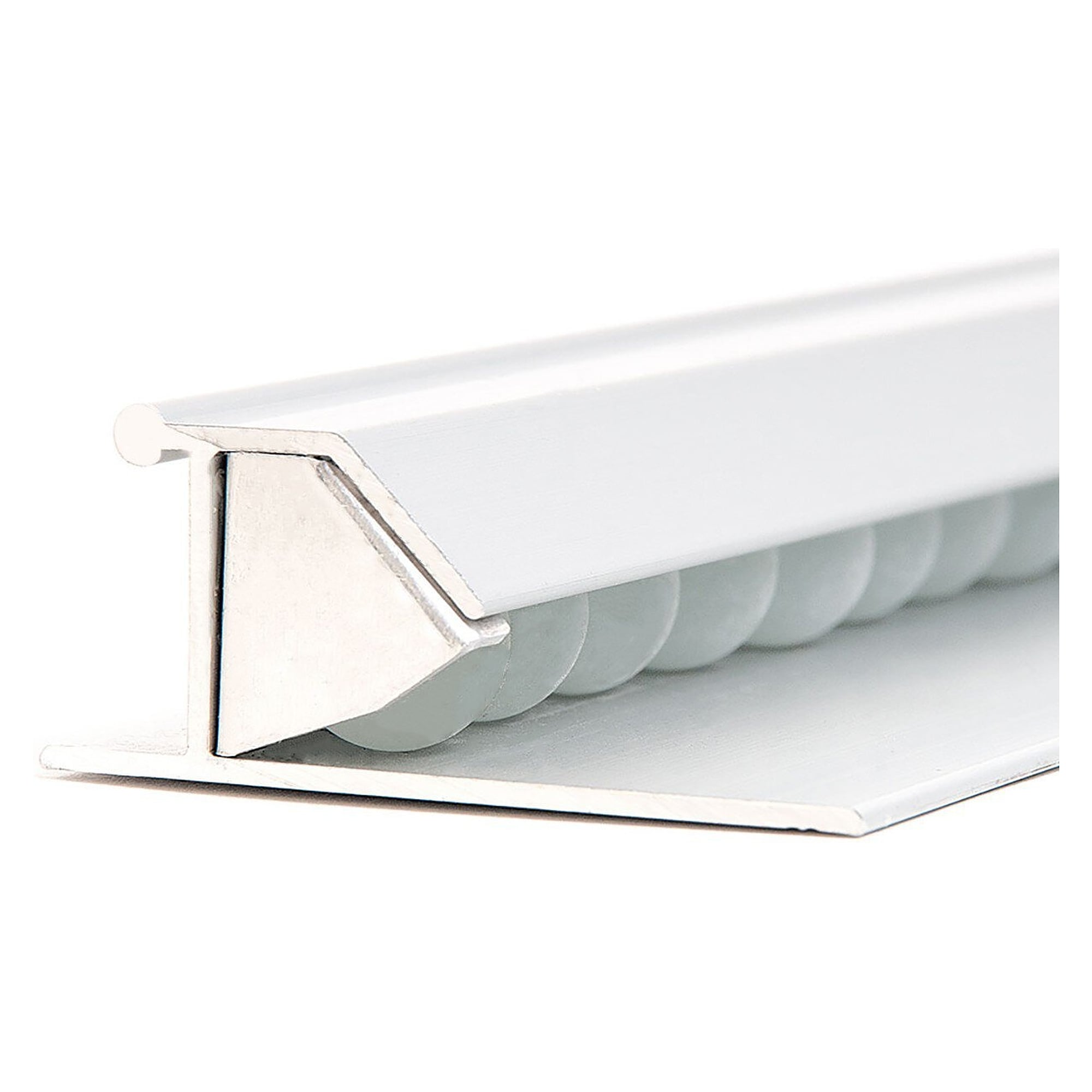 Catchball paper rail Infobord PowerGrip 100 cm, aluminium, for heavy and glossy paper, silver - Franz Mensch 622010