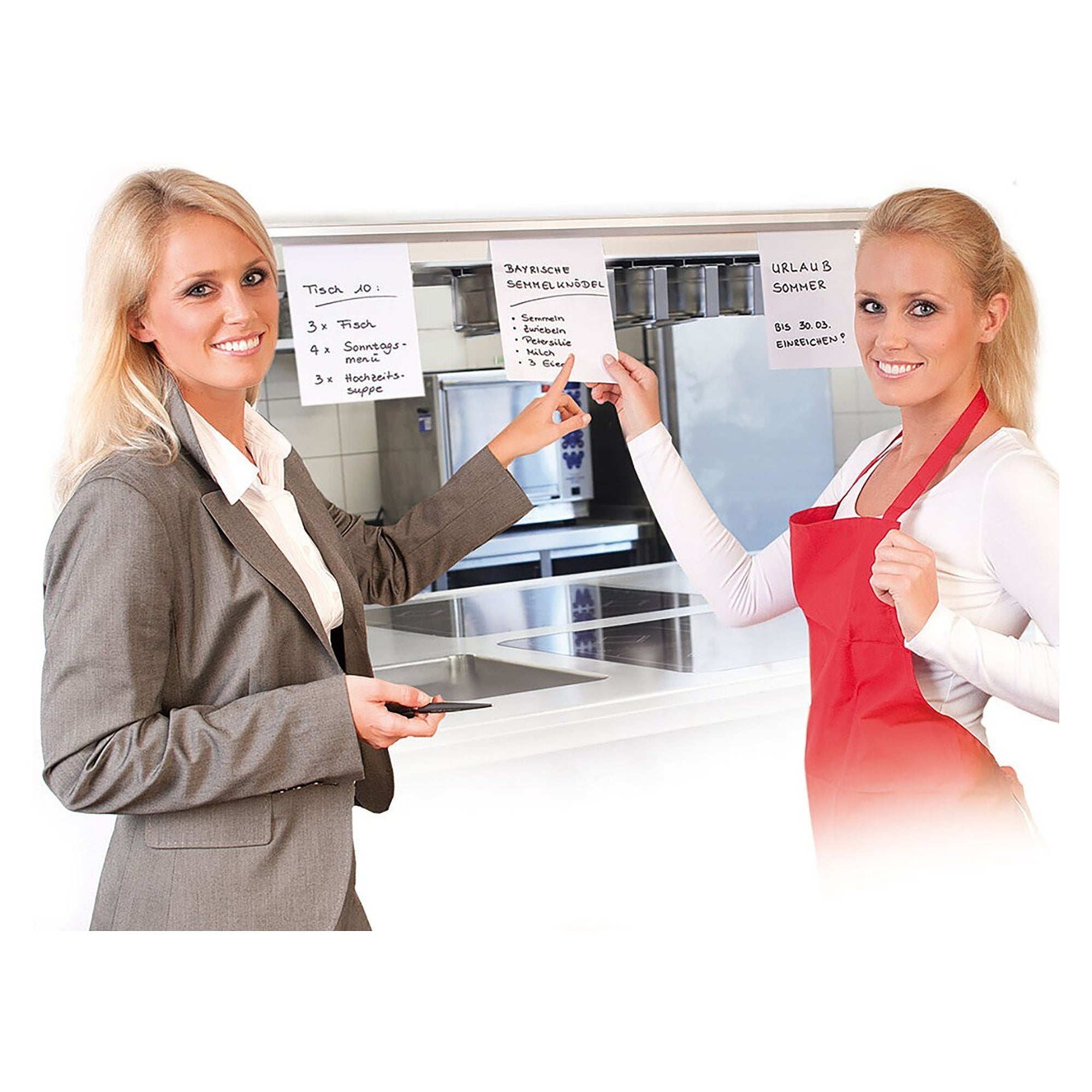 Catchball paper rail Infobord PowerGrip 50 cm, aluminium, for heavy and smooth papers, silver - Franz Mensch 626513