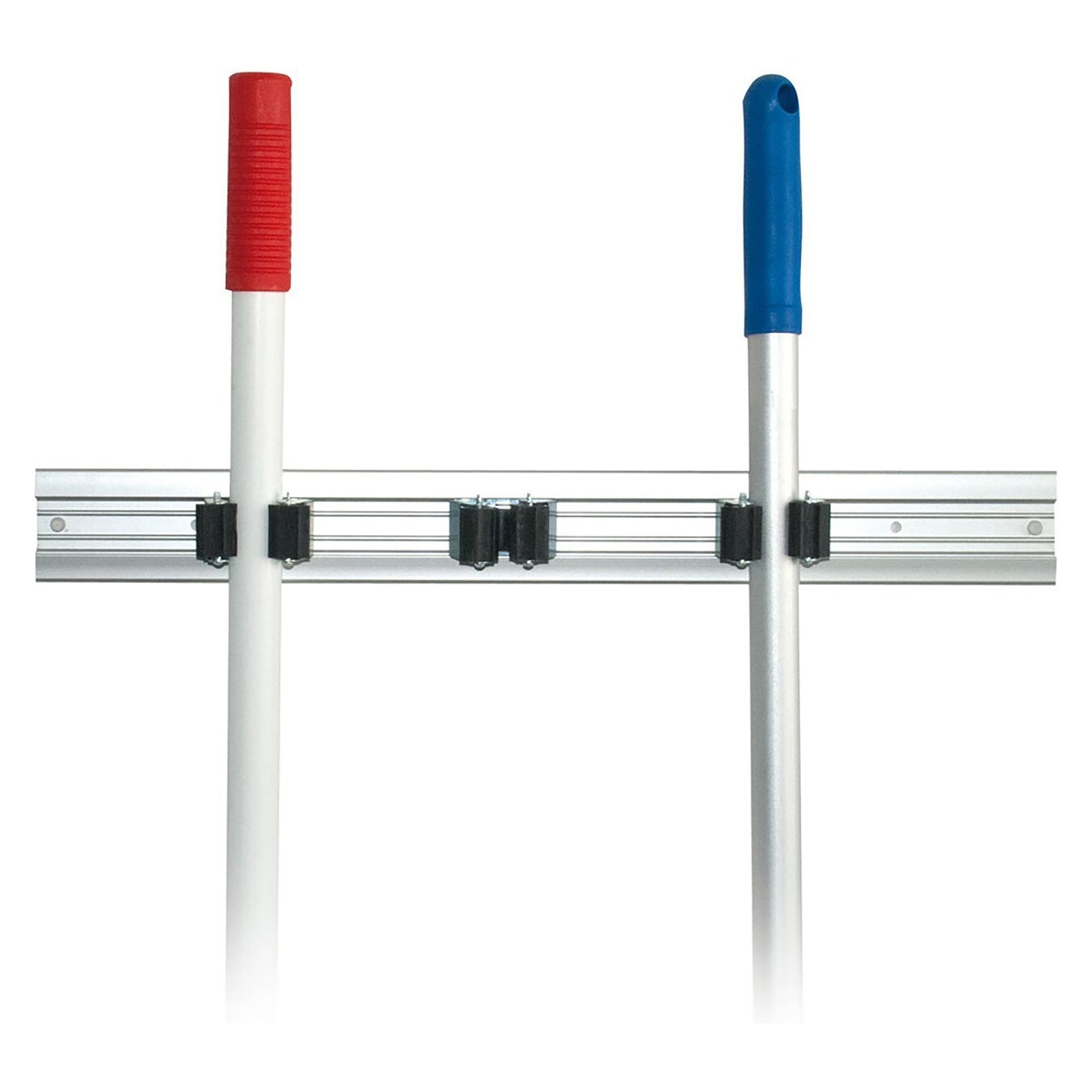 Besenbord TRIO 48 cm für 3 Stiele von 23 bis 35 mm, Aluminiumschiene mit Softklemmrollen - Franz Mensch 65550