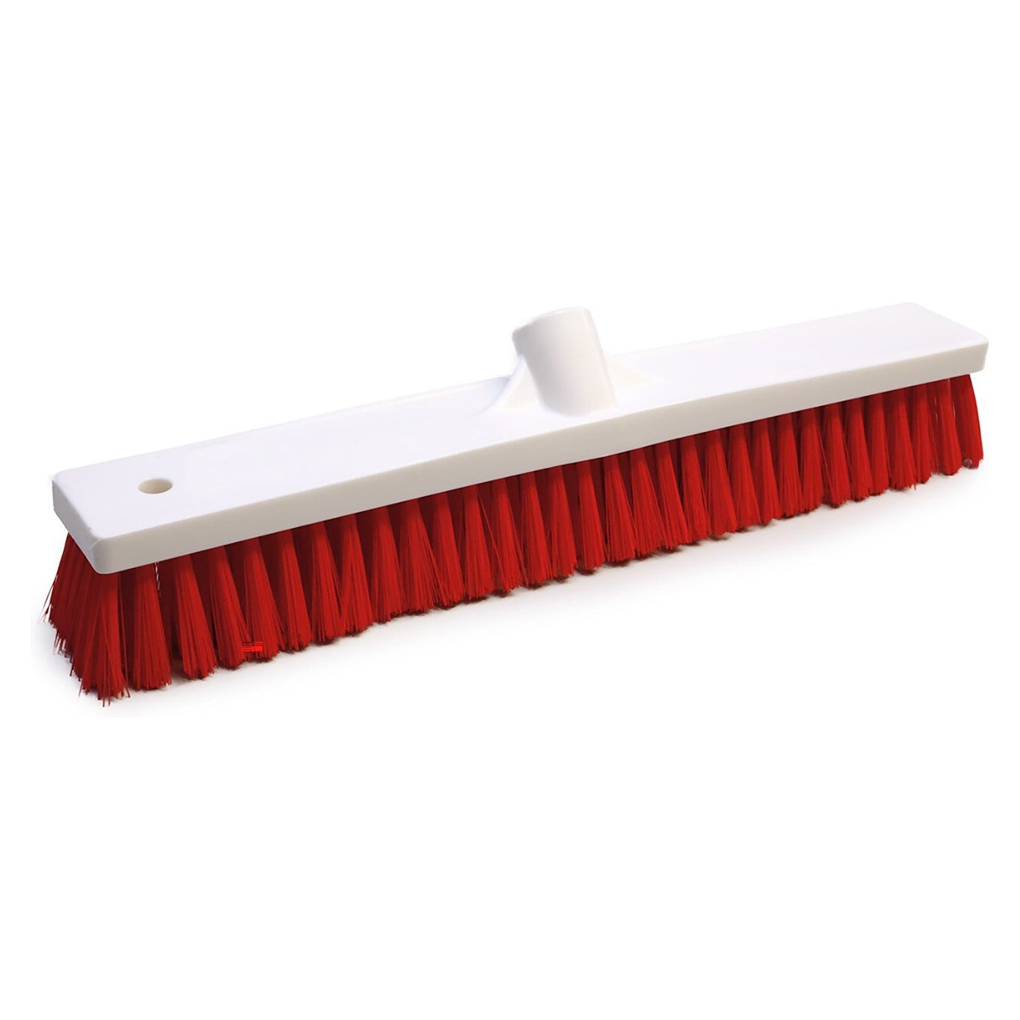 Hygiene-Großraumbesen 45 cm mit harten PBT-Fasern 0,5 mm für grobe Reinigung, rot - Franz Mensch 70025