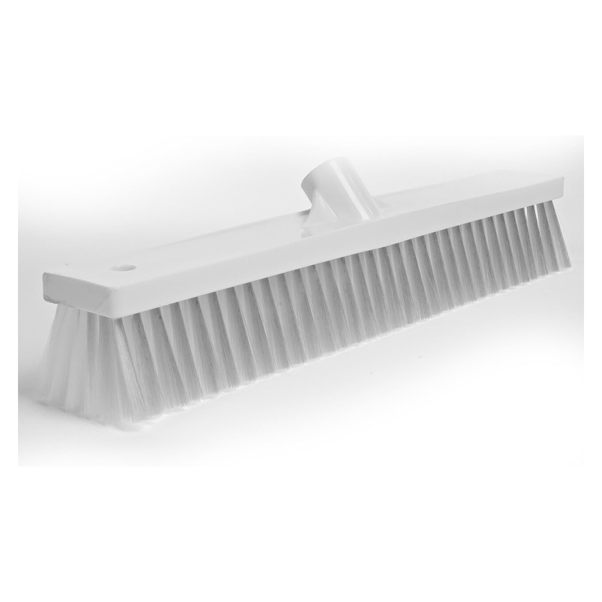 Large hygiene broom 45 cm with soft 0.25 mm PBT fibres for fine dust and flour, transparent - Franz Mensch 70030