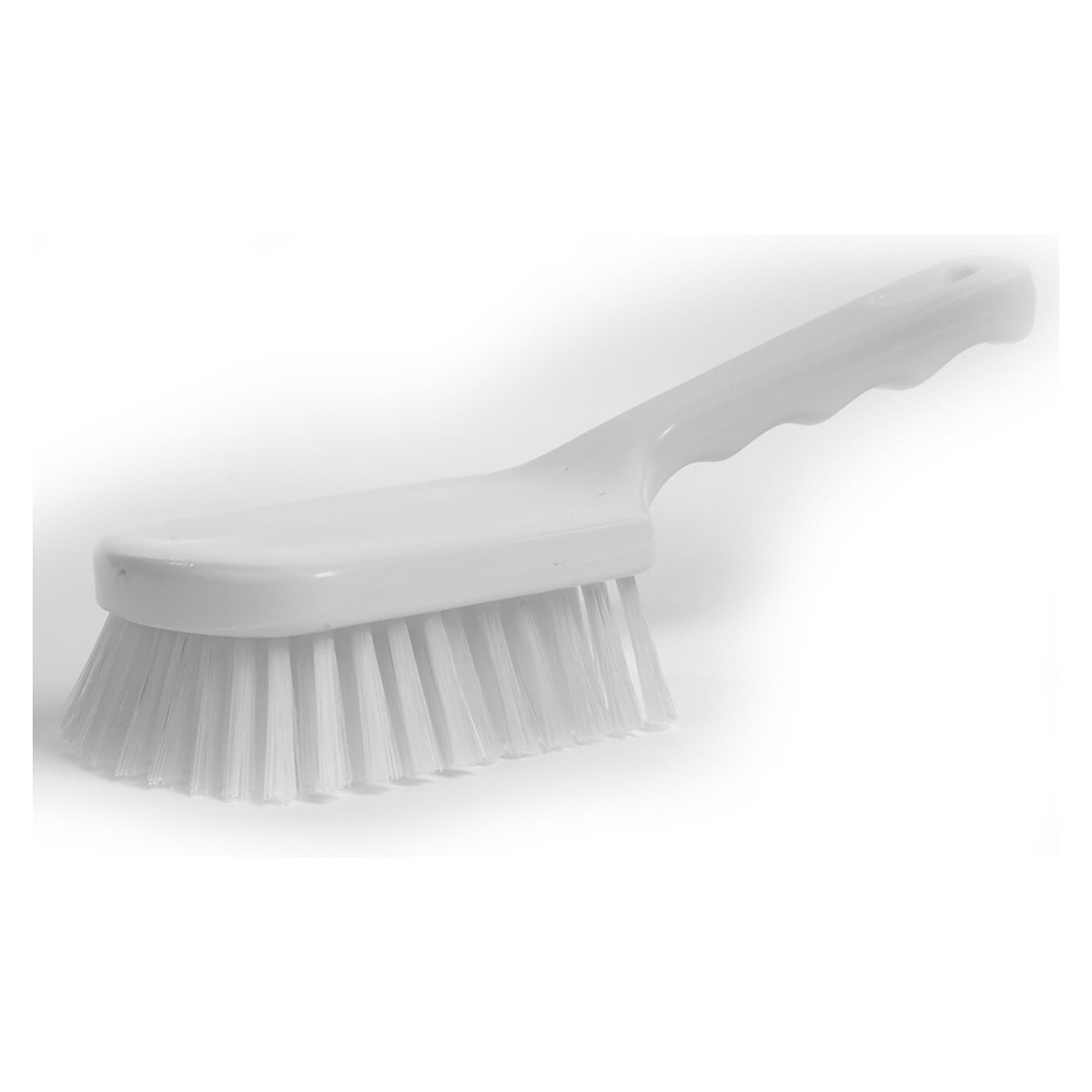 Hygiene-Stielbürste 23 cm mit harten PBT-Fasern 0,5 mm für groben Schmutz, transparent - Franz Mensch 70040