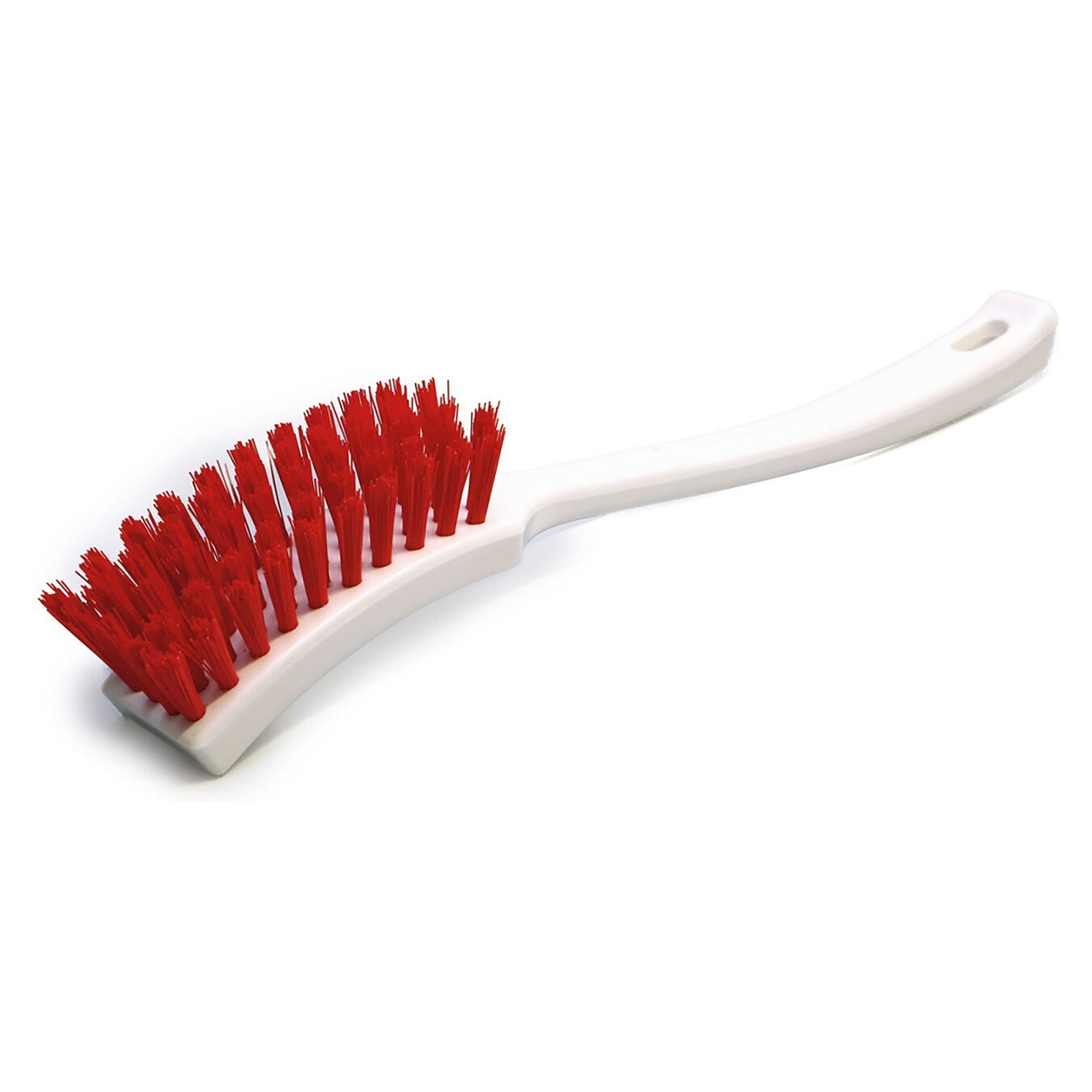 Hygiene-Stielbürste 40 cm mit harten PBT-Fasern 0,5 mm für groben Schmutz, rot - Franz Mensch 70055