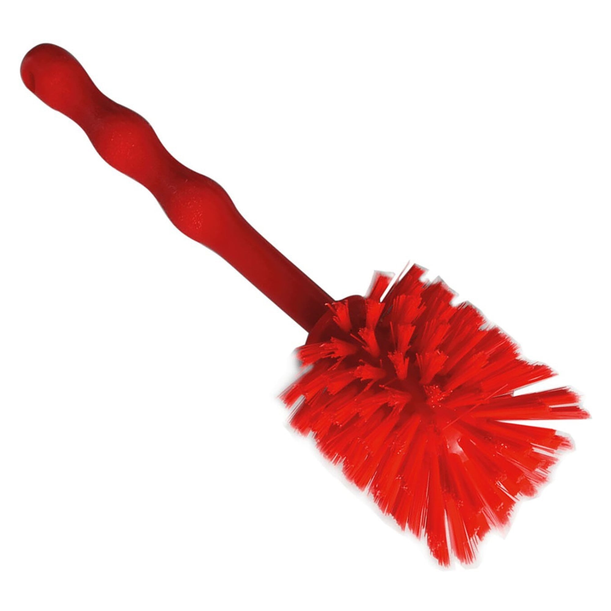 Hygiene-Universalspülbürste rund mit Stiel, mittelharte PBT-Fasern 0,35 mm, weiß, rot - Franz Mensch 700635