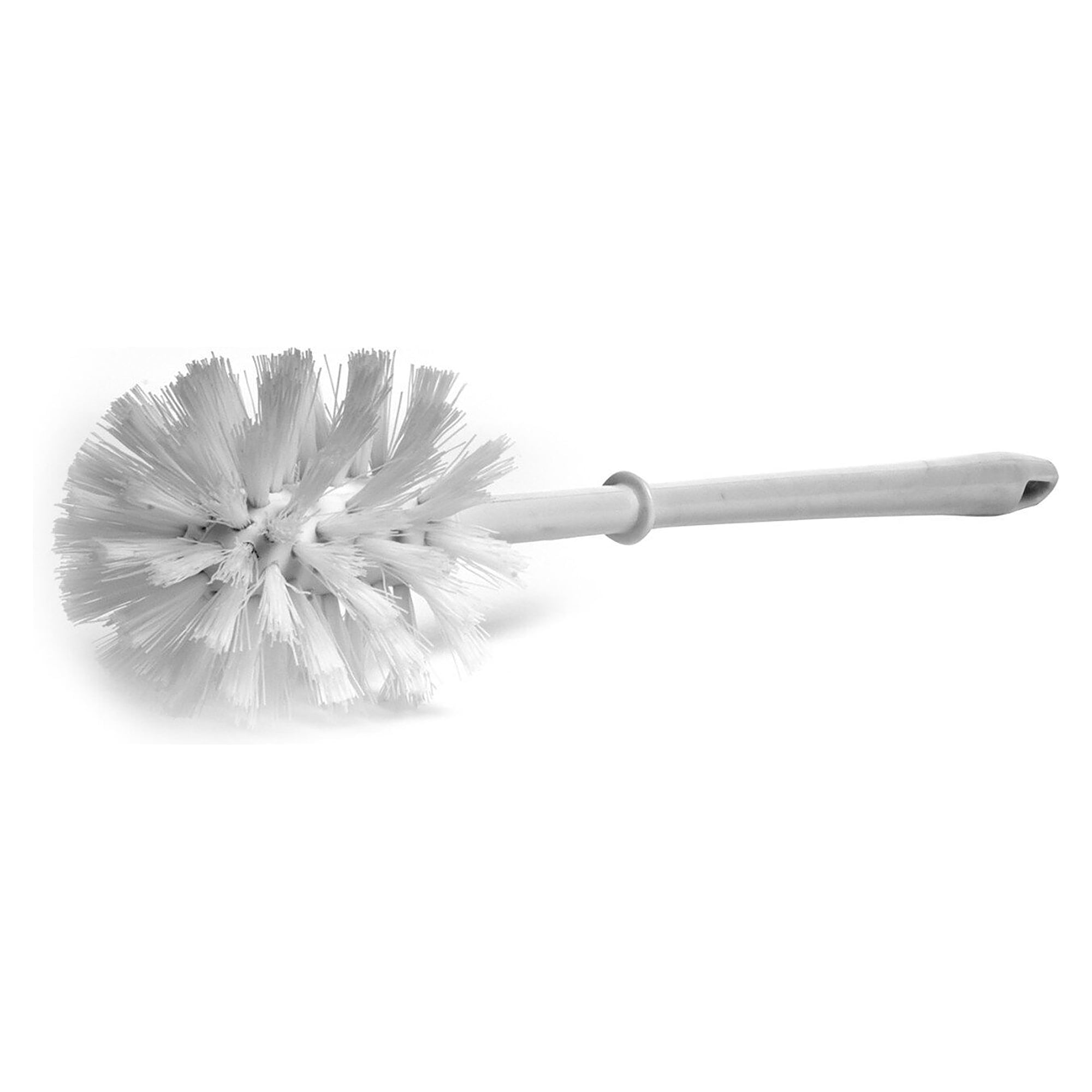WC-Bürste rund aus Kunststoff, 35 cm, mittelharte PP-Fasern, Aufhänger am Stiel, weiß, HygoClean - Franz Mensch 70064