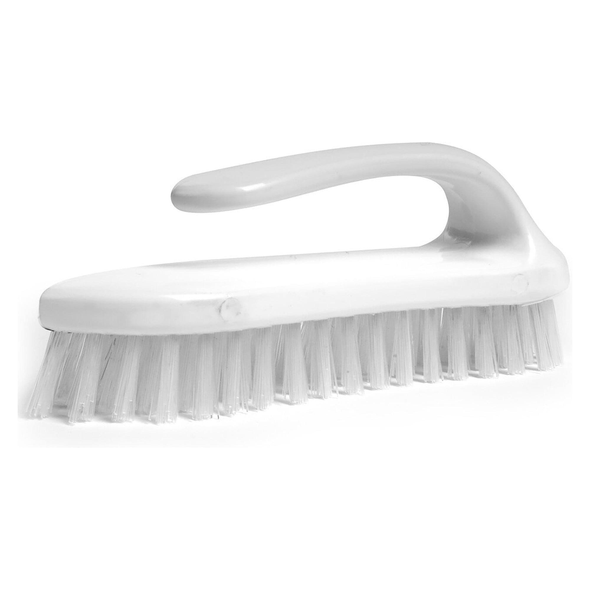Hygiene-Waschbürste mit Handschutzbügel, harte Fasern 0,5 mm für grobe Reinigung, weiß - Franz Mensch 70067
