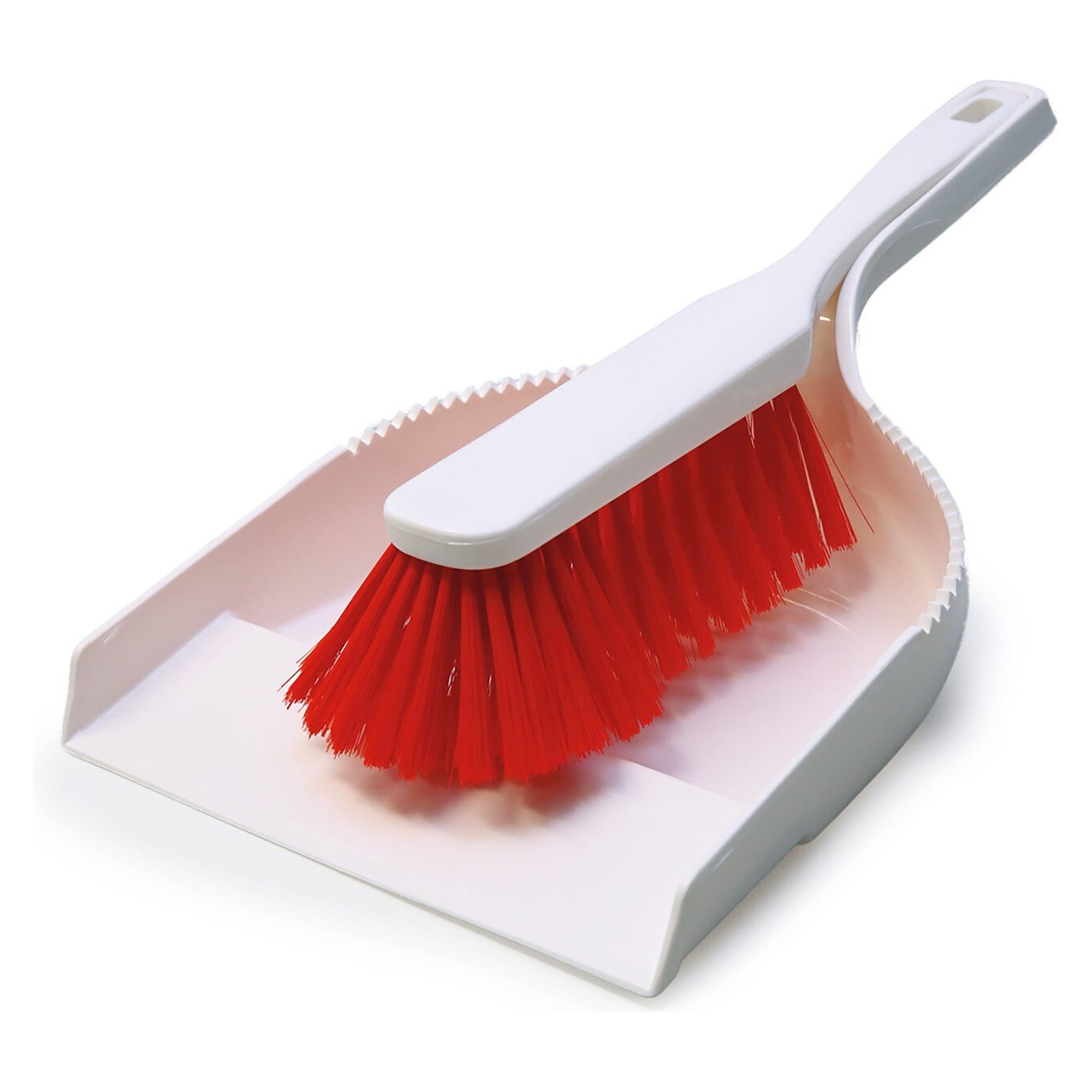 Hygiene-Kehrgarnitur 35,5 x 20 cm, Handfeger mit weichen PBT-Fasern 0,25 mm, rot - Franz Mensch 70089