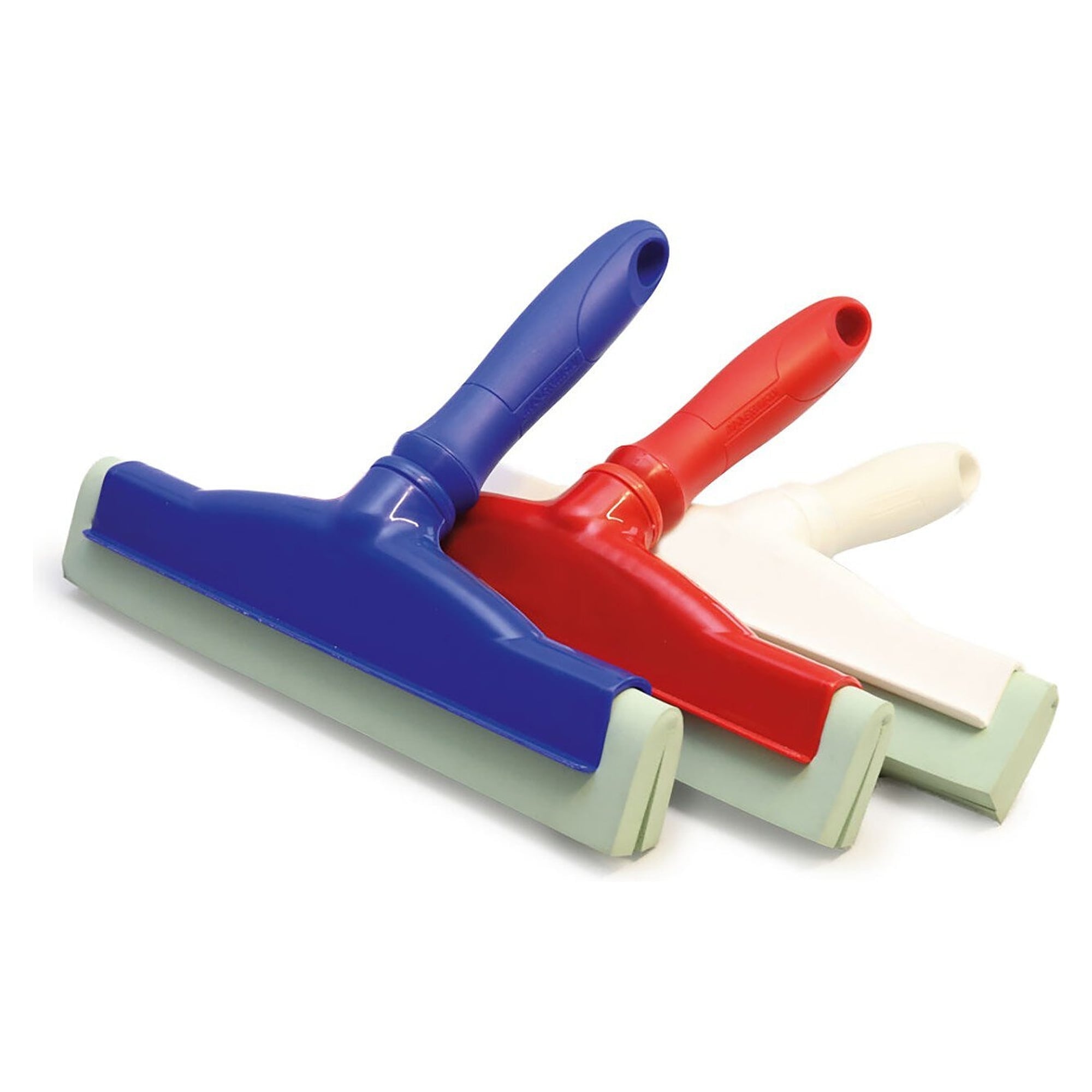 Hygiene-Handabzieher 25 cm aus Kunststoff mit zweilippiger Gummilippe und Aufhänger, rot, HygoClean - Franz Mensch 70095
