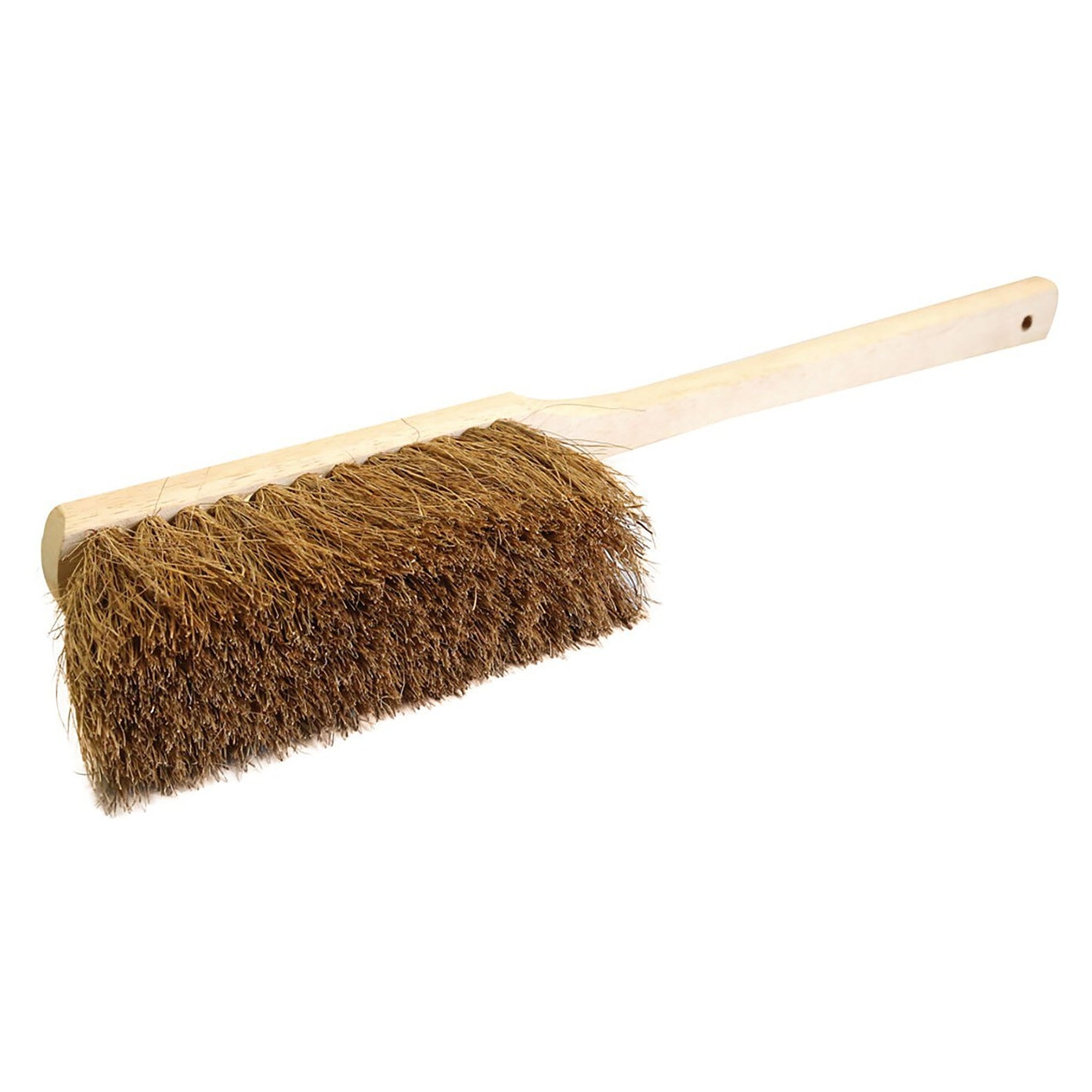 Hand brush 45 cm, unvarnished wood with robust coconut bristles, for coarse and oily dirt, brown - Franz Mensch 702145
