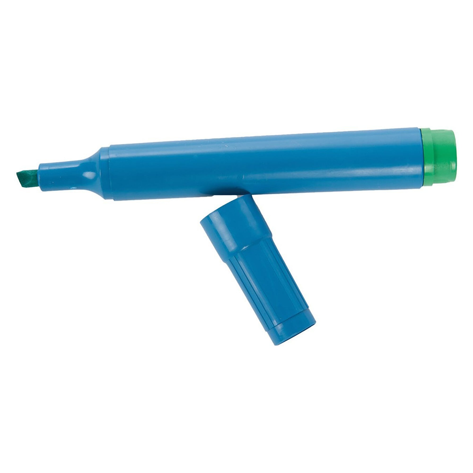 Marqueur effaçable à l'eau Hygostar détectable, pointe biseautée, corps bleu, encre verte, lot de 20 - Franz Mensch 854096