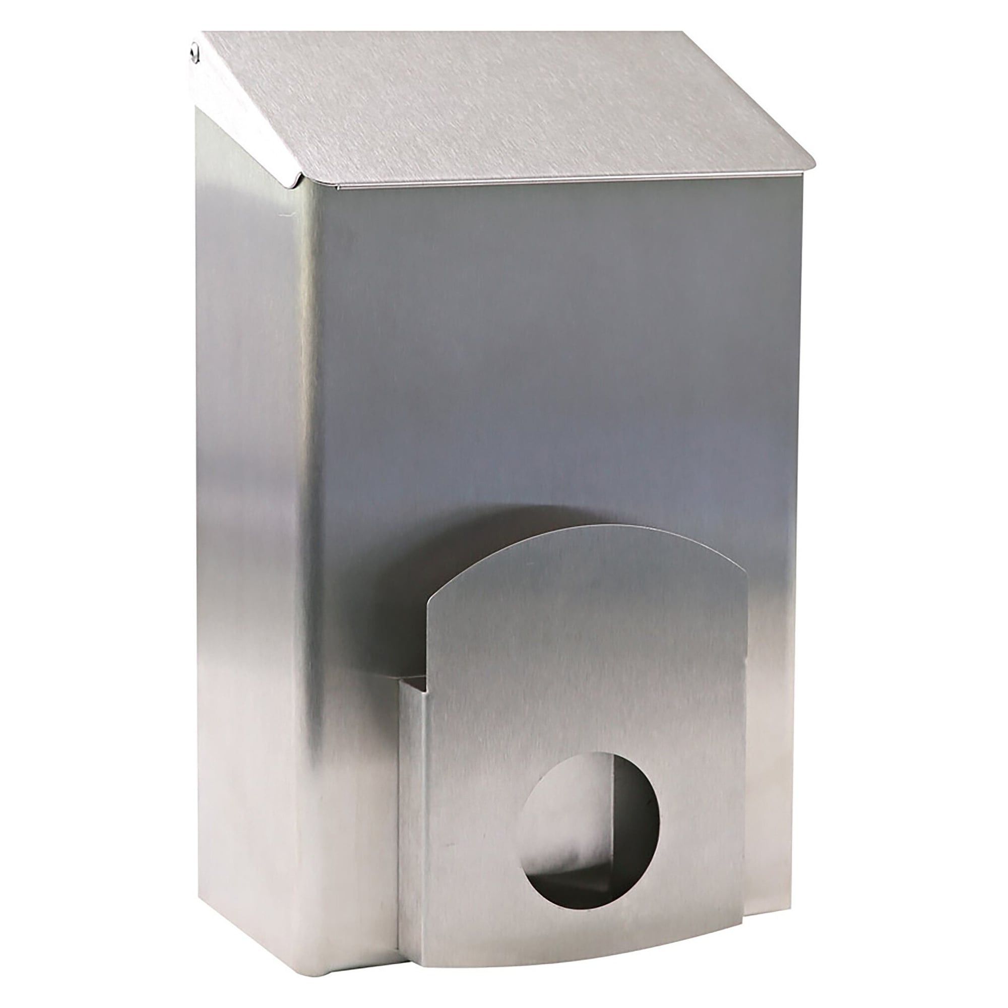 Poubelle murale en inox, 7 litres, avec support pour sacs hygiéniques, 350 x 215 x 140 mm - Franz Mensch 88962
